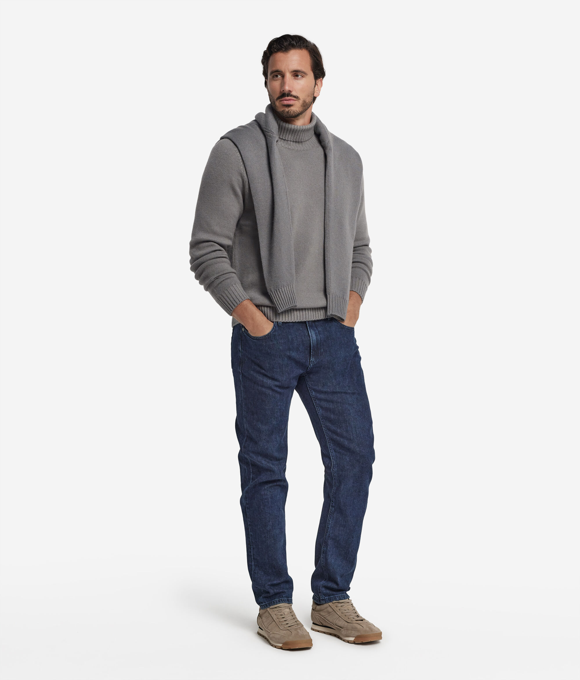 Jersey de cuello vuelto de cashmere ultrasoft
