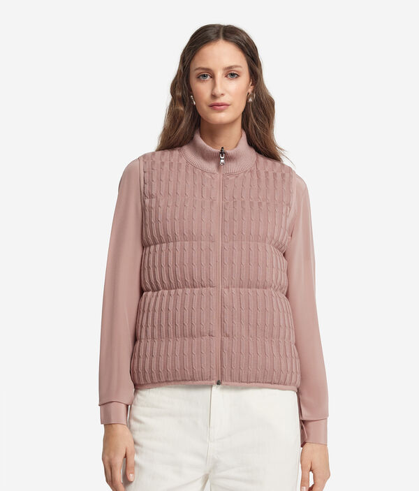 Двусторонний пуховый жилет из кашемира