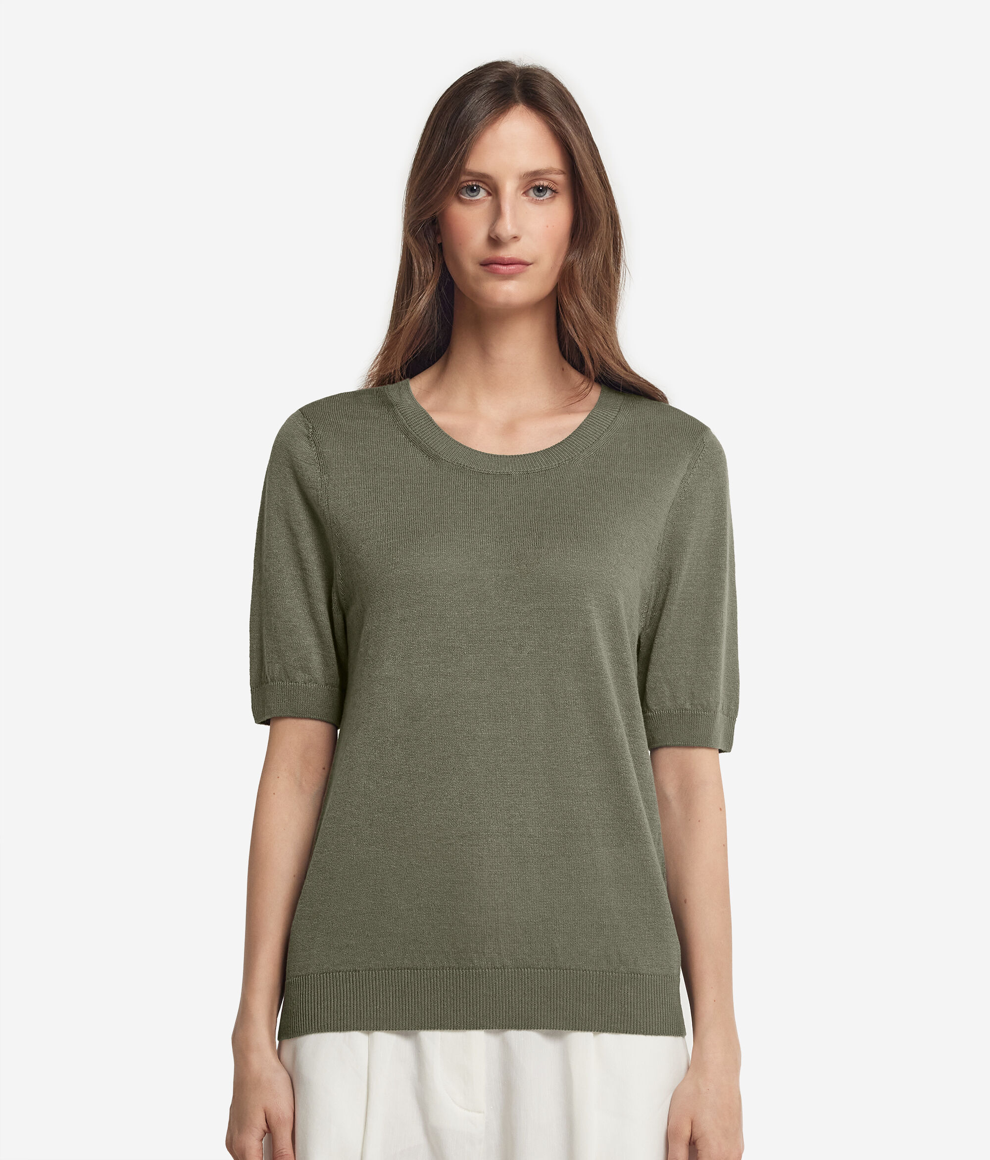 Tricou Guler la baza gâtului In Bumbac