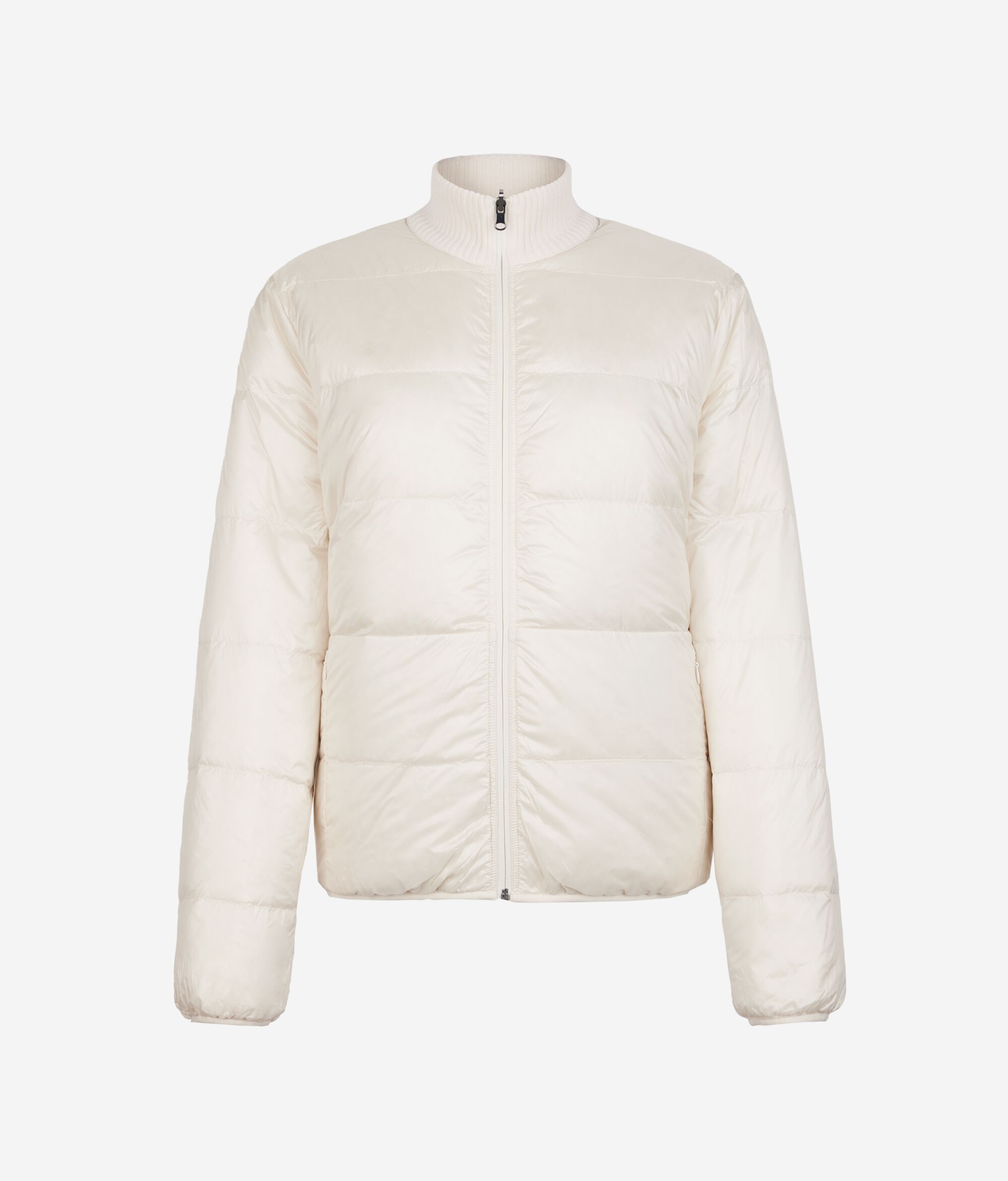 Двусторонний пуховик из кашемира с косами