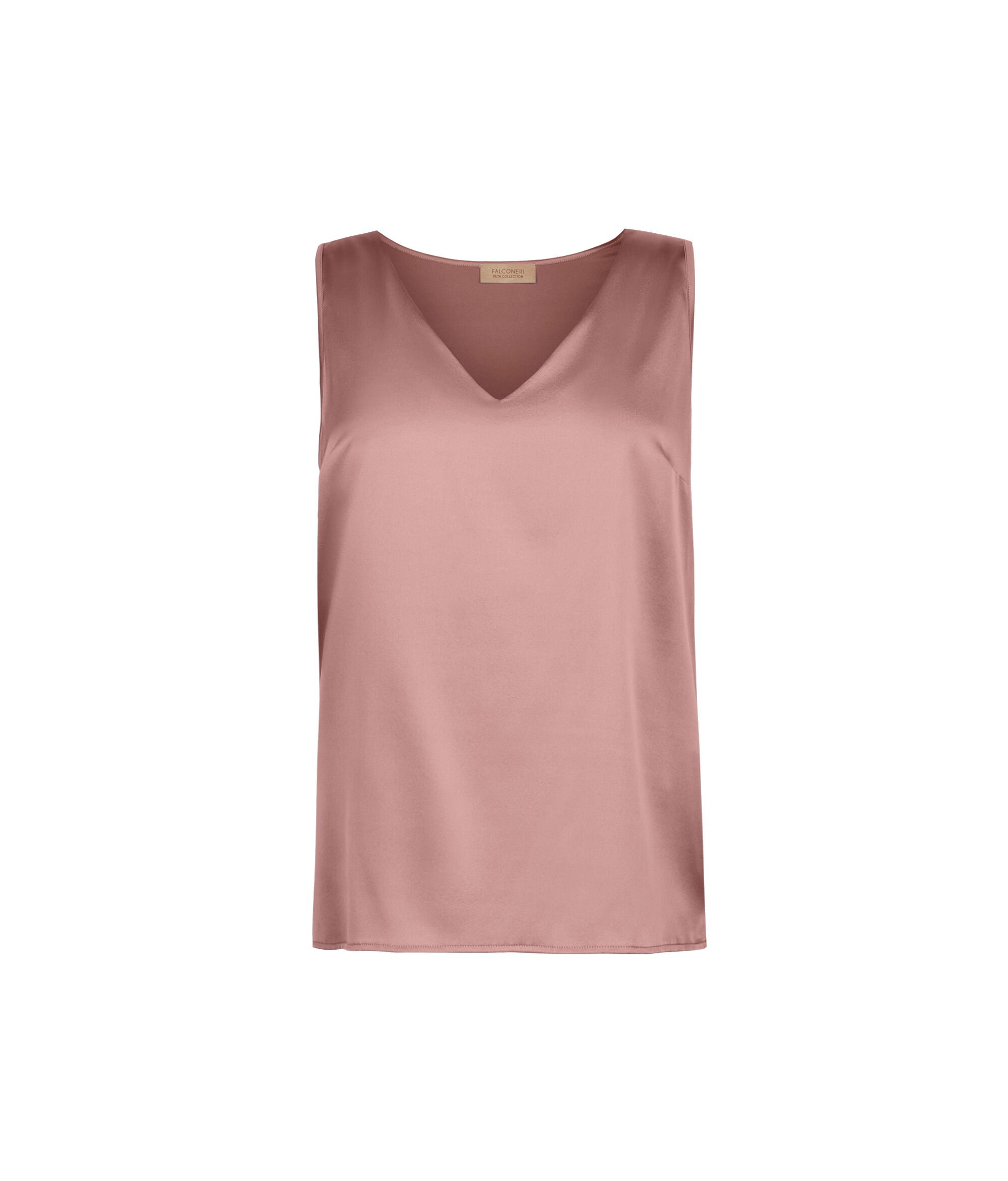 Seiden-Tanktop mit V-Ausschnitt