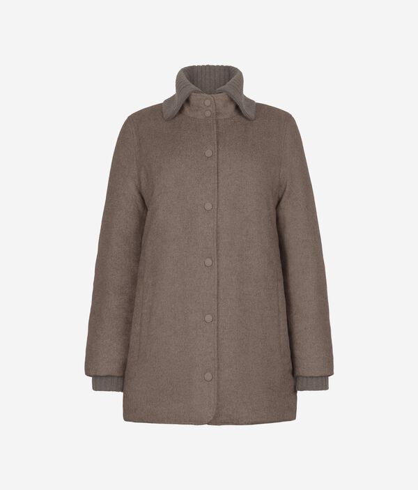 Пуховик из шелка и кашемира