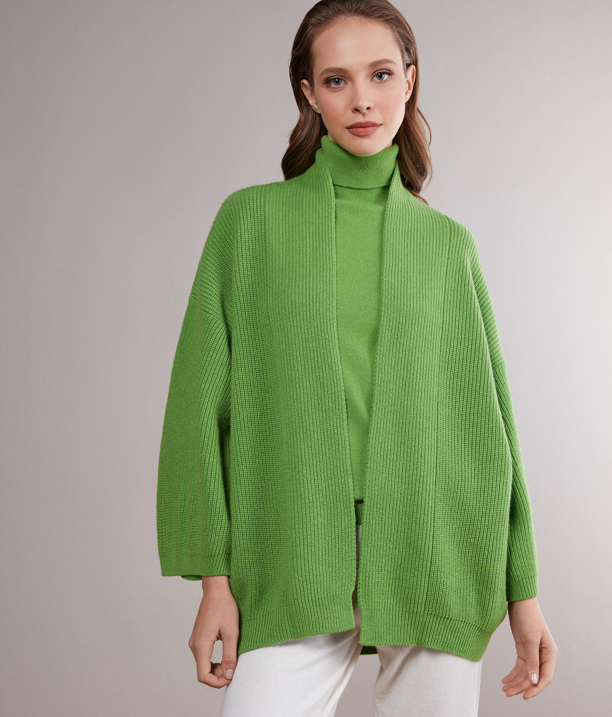 Rib-Knit Ultrasoft Cashmere Cape