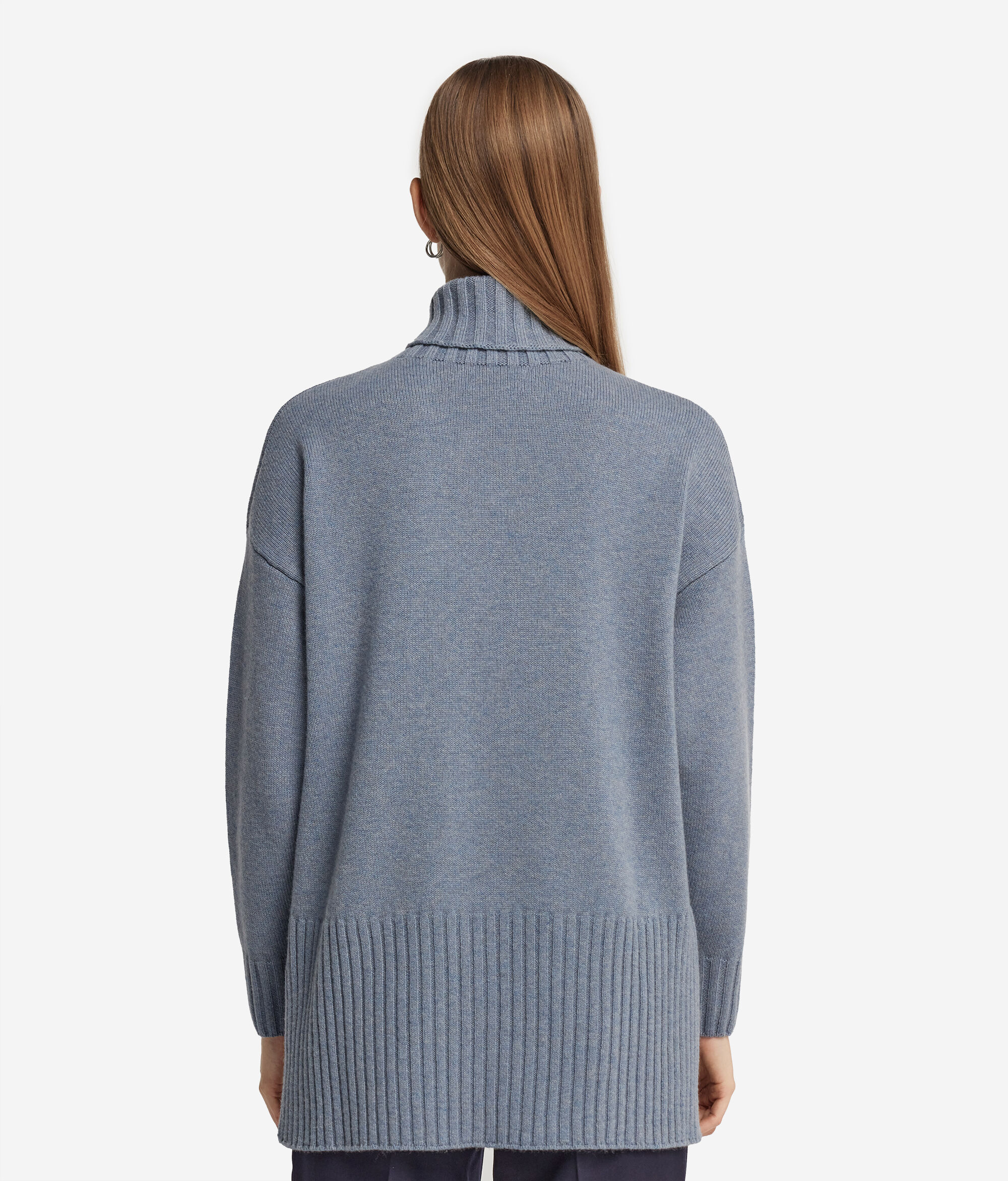 Maxi-pull col roulé en cachemire ultra-doux