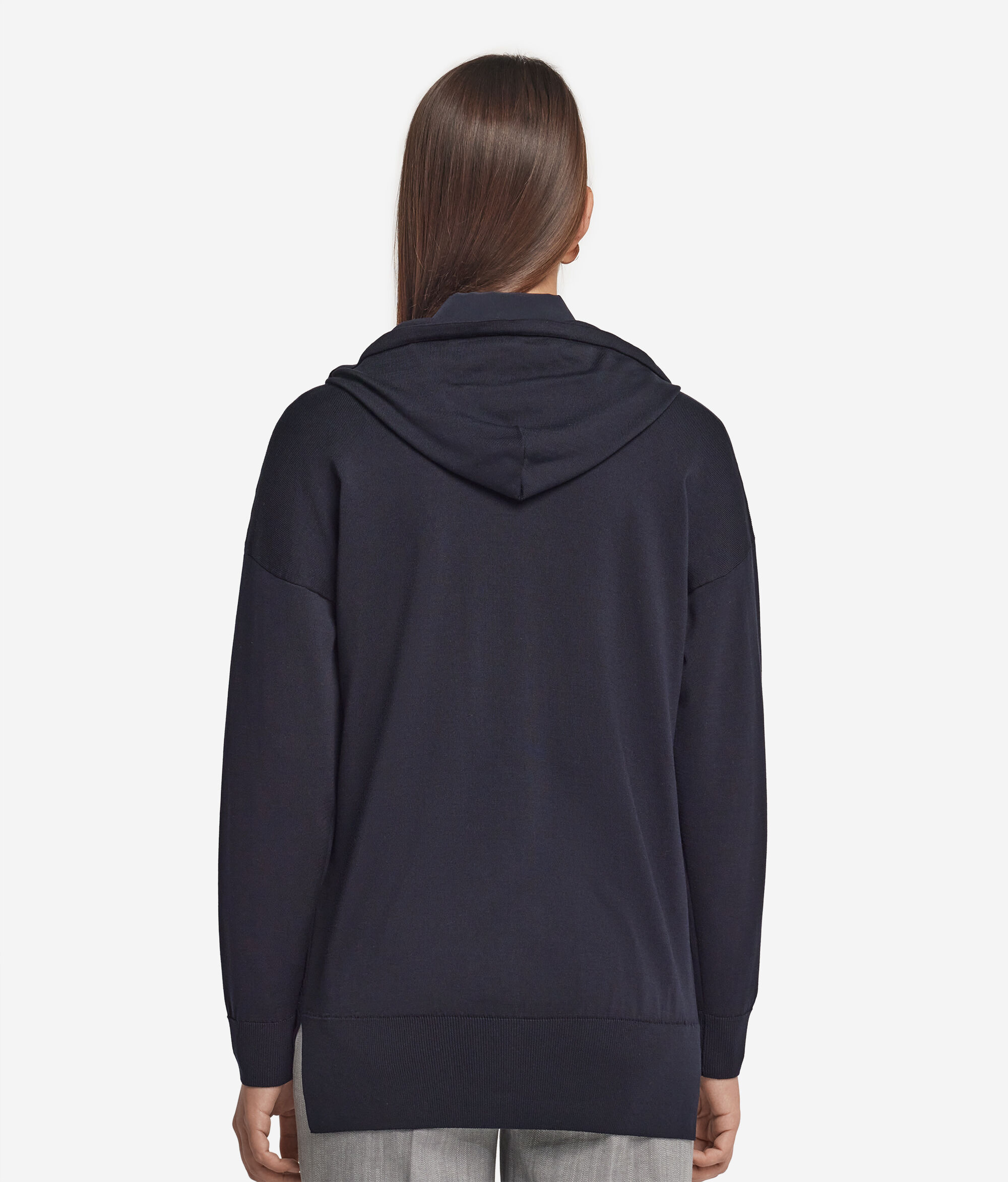 Silk and Cotton Hooded Sweatshirt
