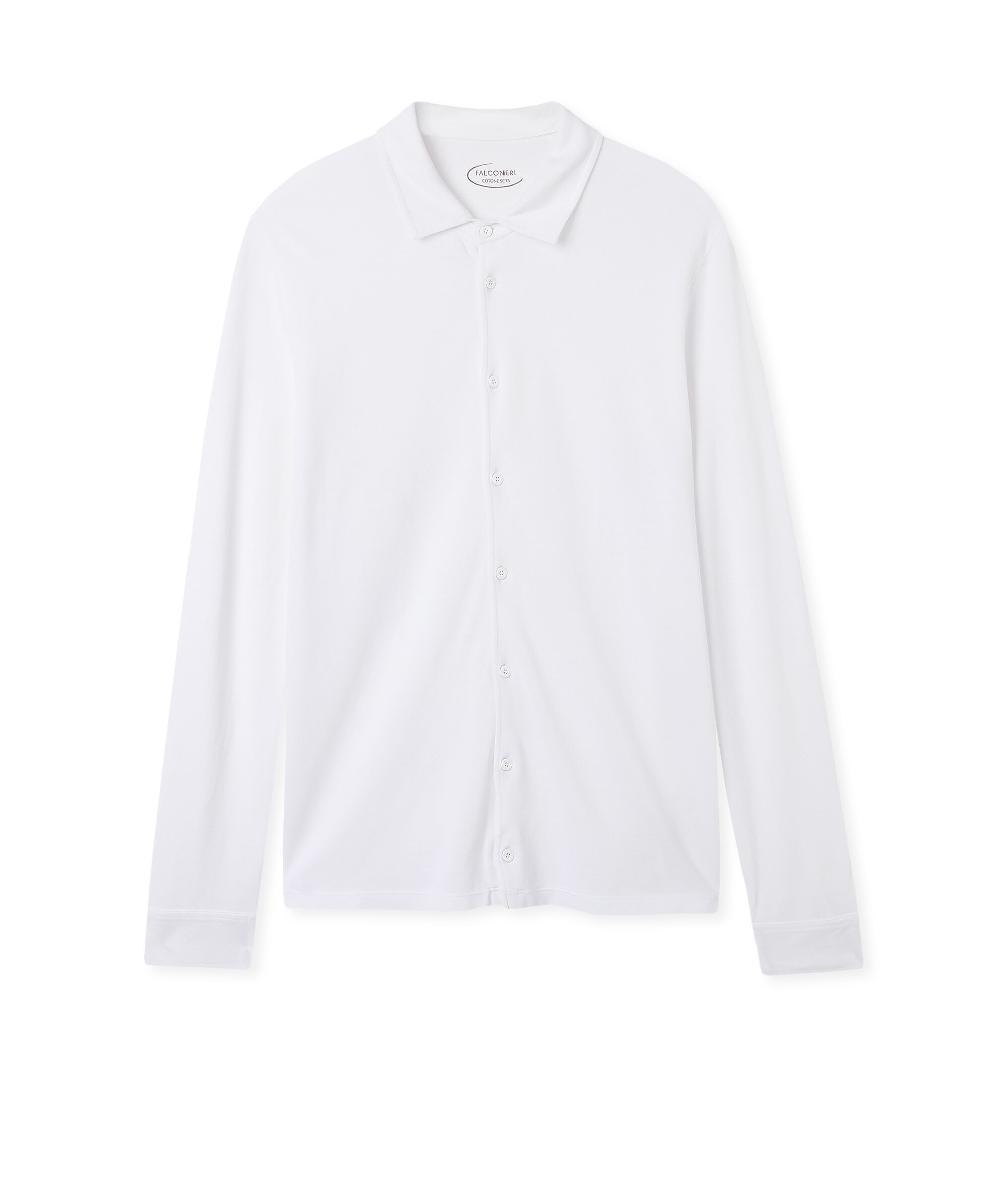 Camicia in Cotone e Seta Piquet