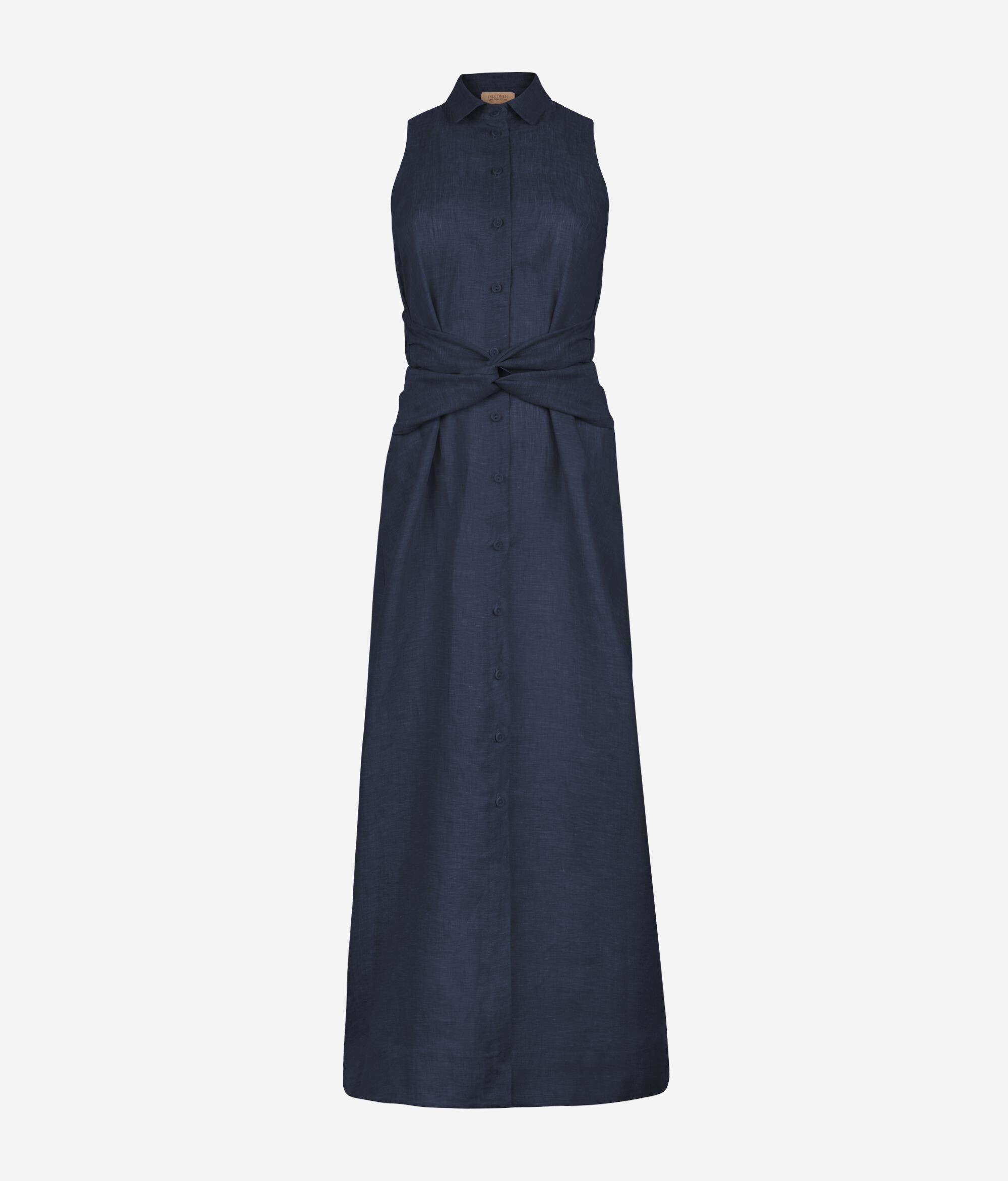 Robe en lin à bandes croisées