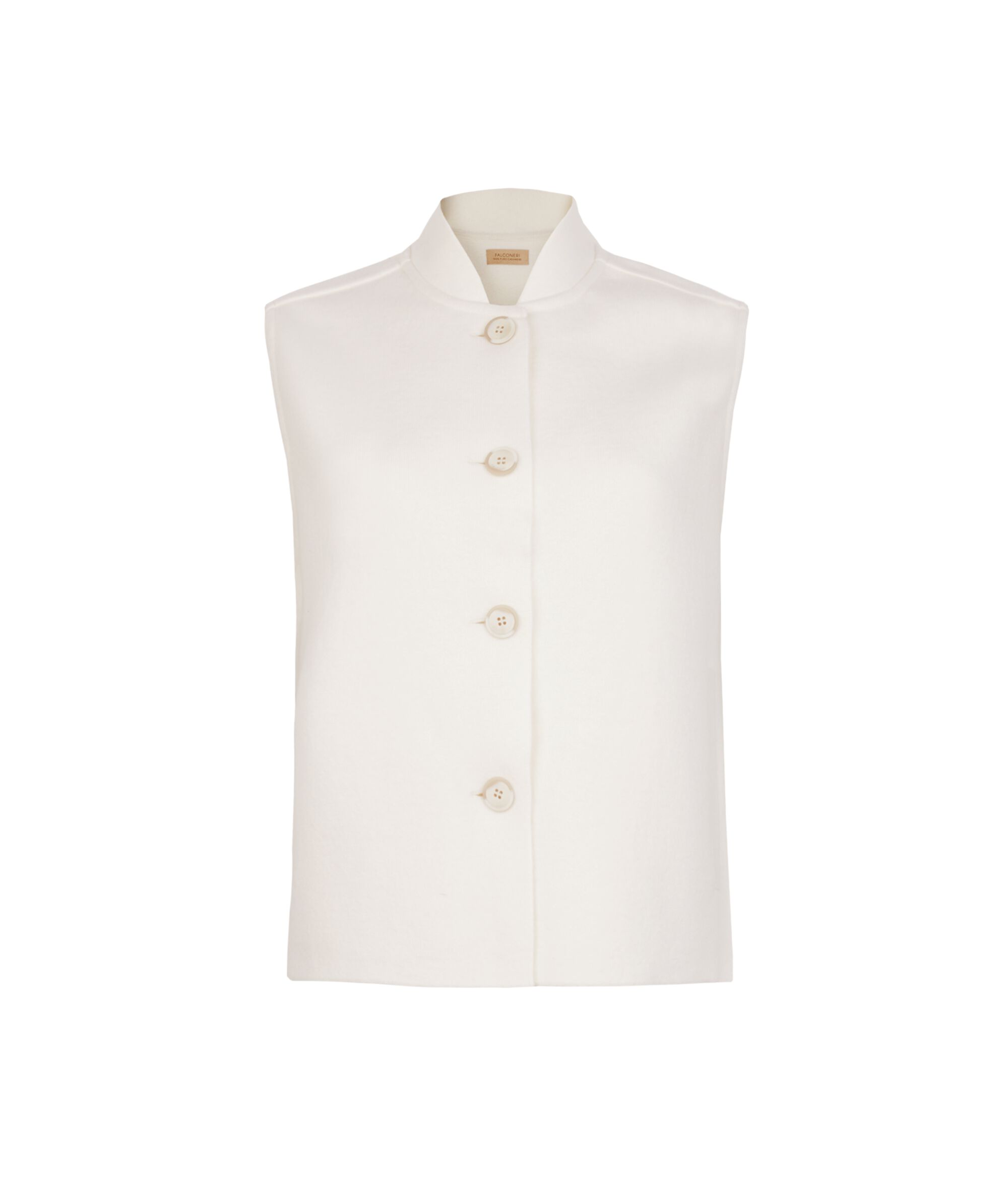 Gilet sans manches à boutons en cachemire ultra-doux