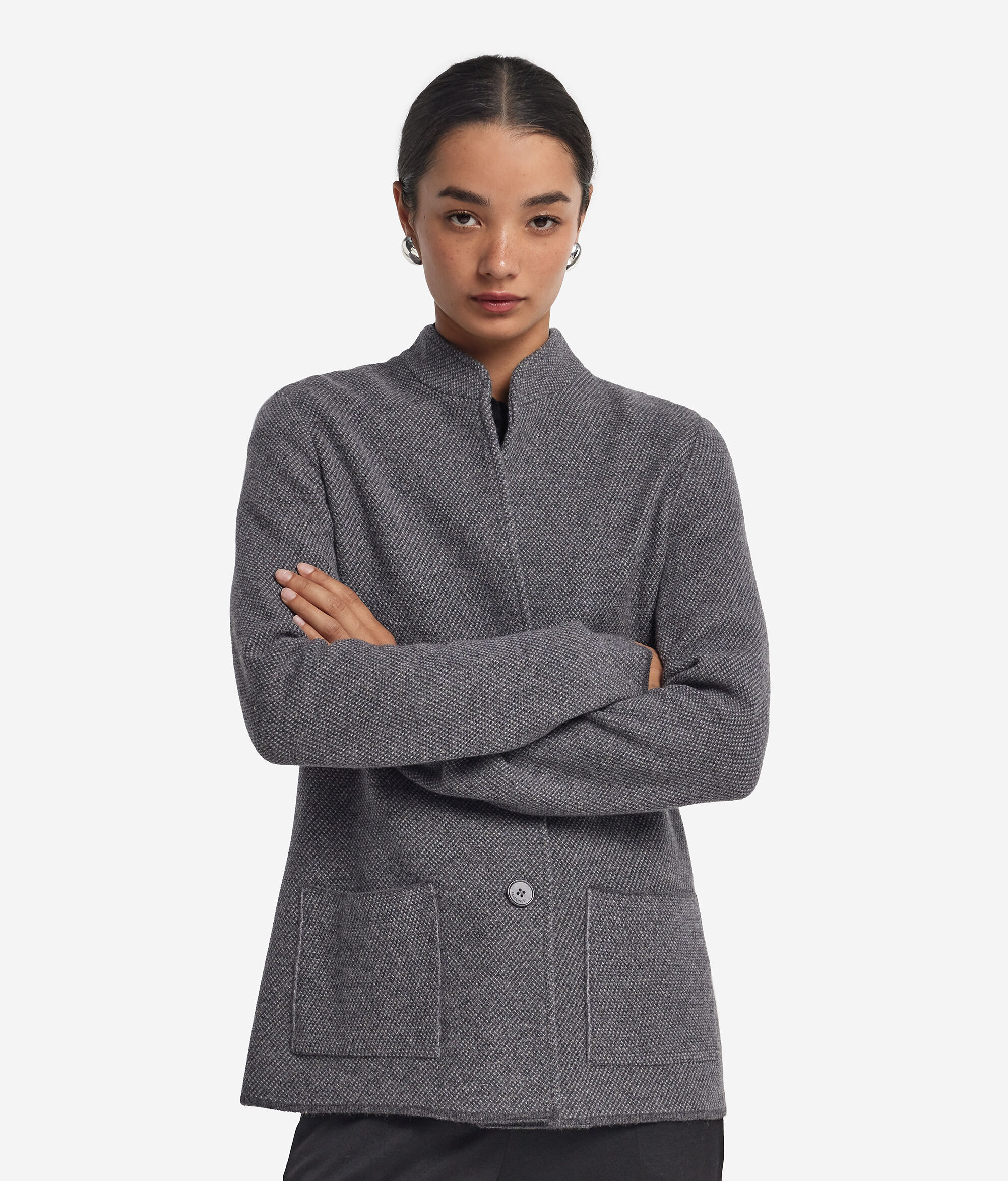 Jaqueta bicolor de llana i Cashmere
