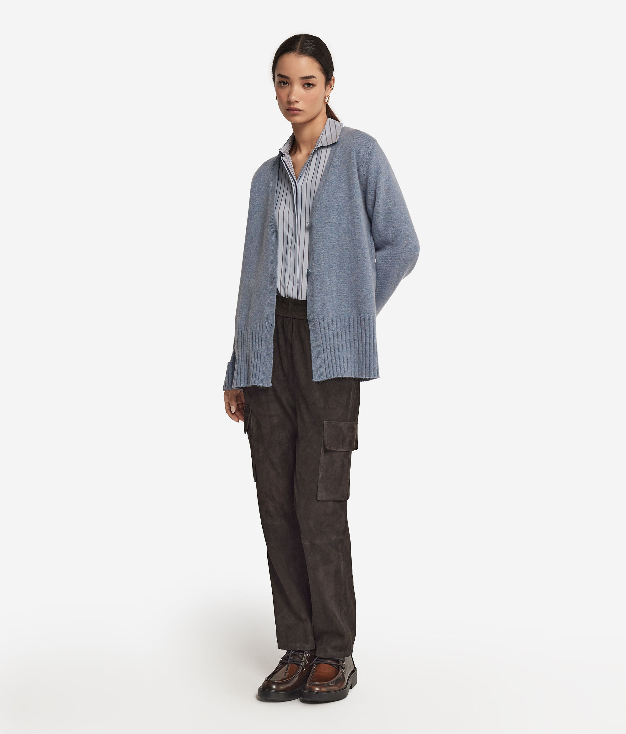 Cardigan con scollo a V in Cashmere Ultrasoft