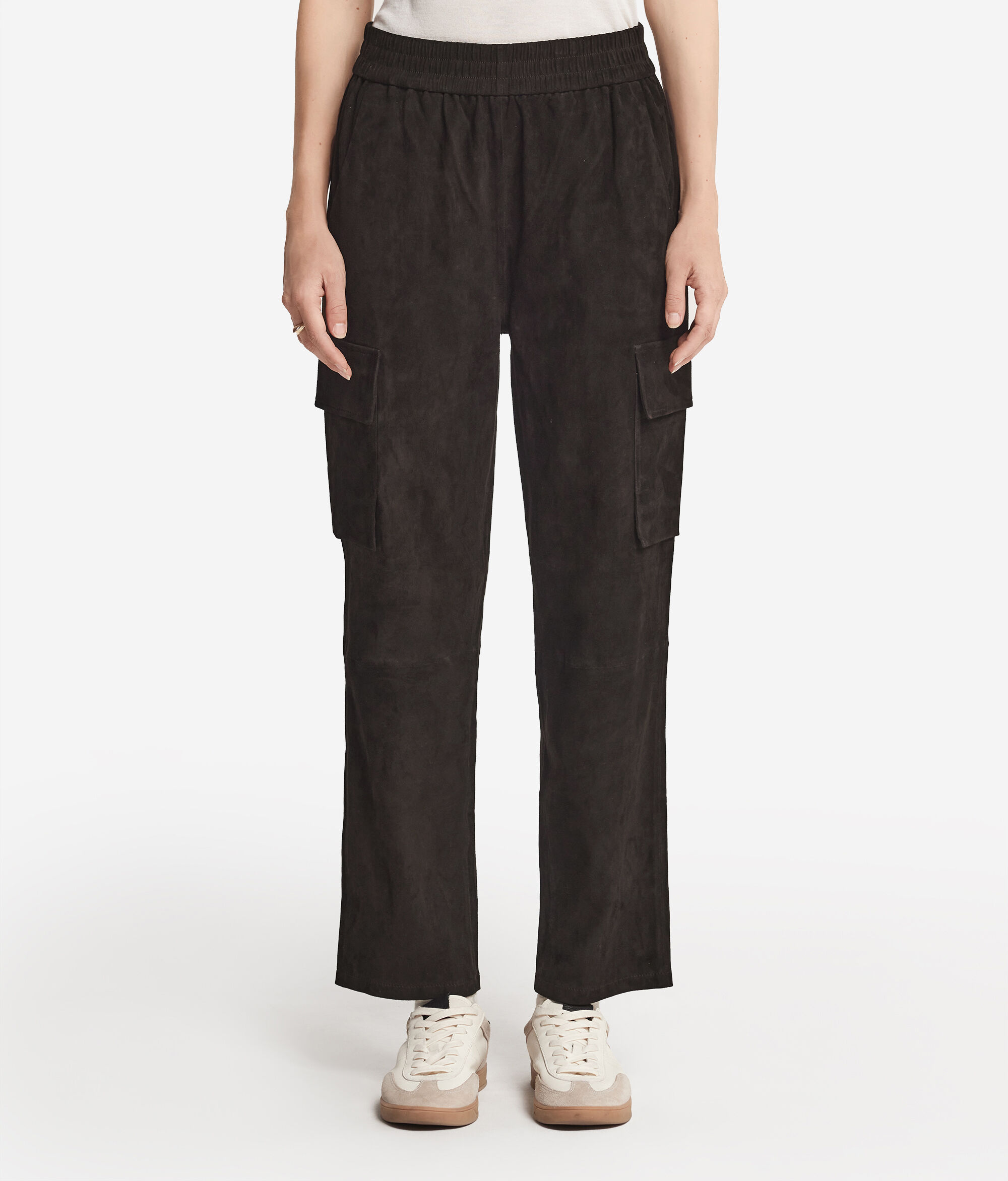 Suede Cargo Trousers