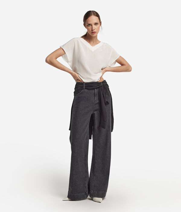 Блуза из шелка и модала