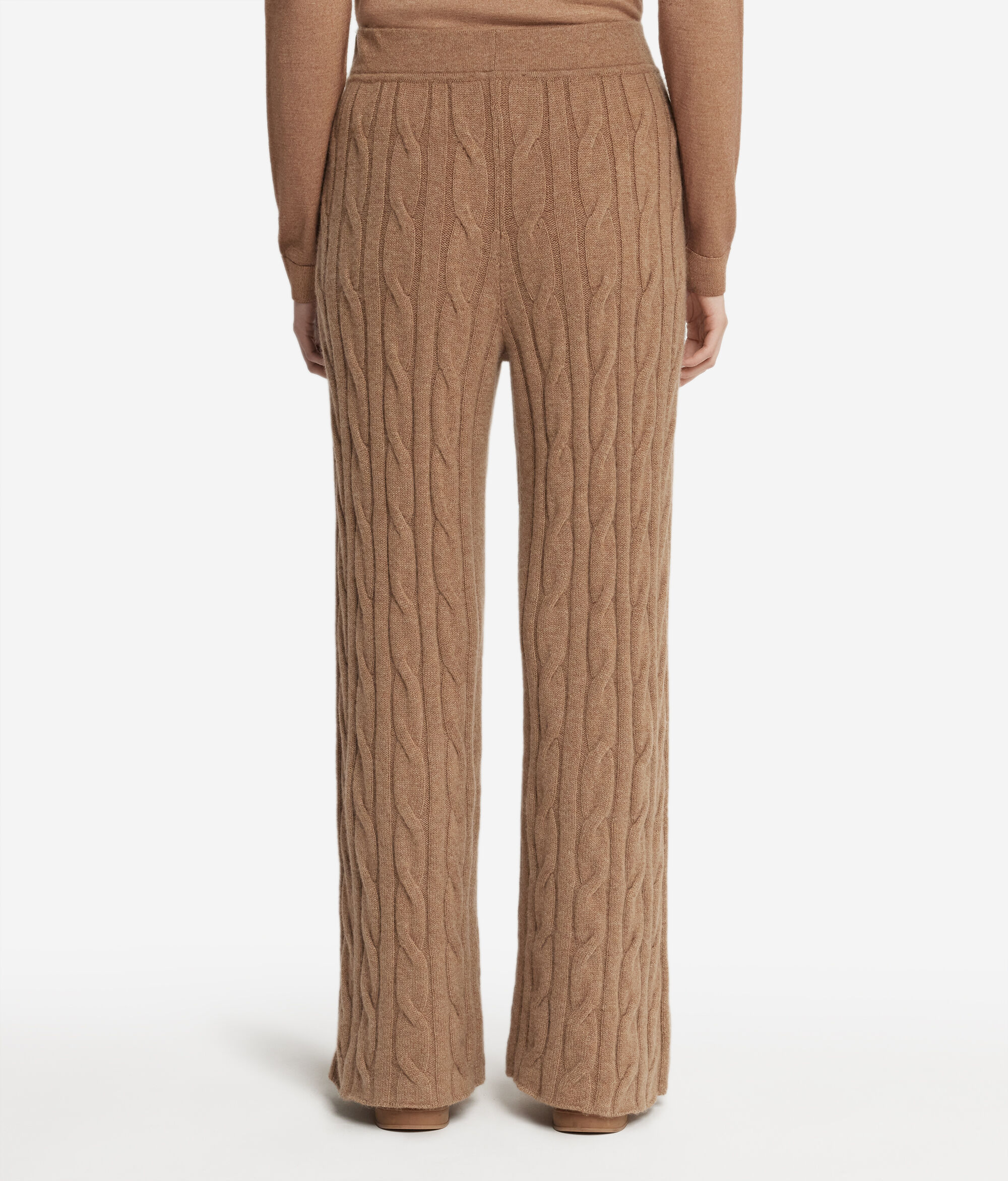 Ultrasoft Cashmere Cable-knit Motif Pants | Falconeri display picture 1