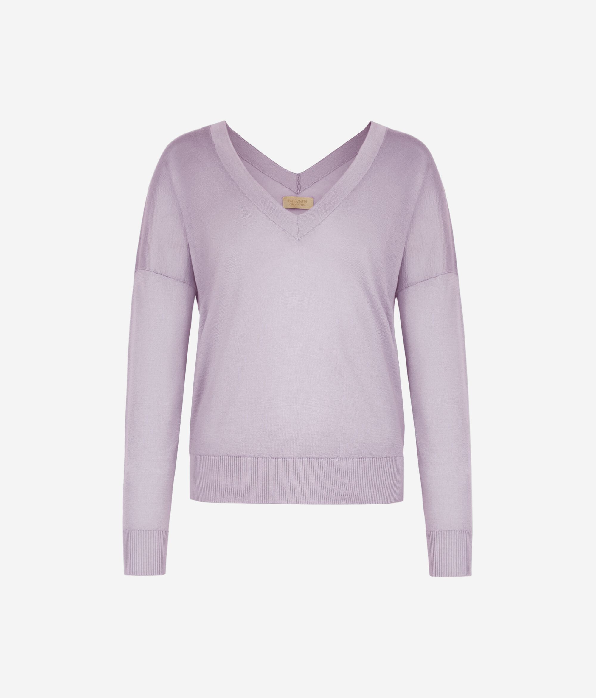 Kasmír Selyem Felső Dupla V-Nyakkal