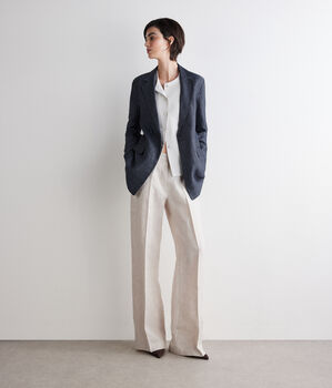 Giacca lino lam&eacute;