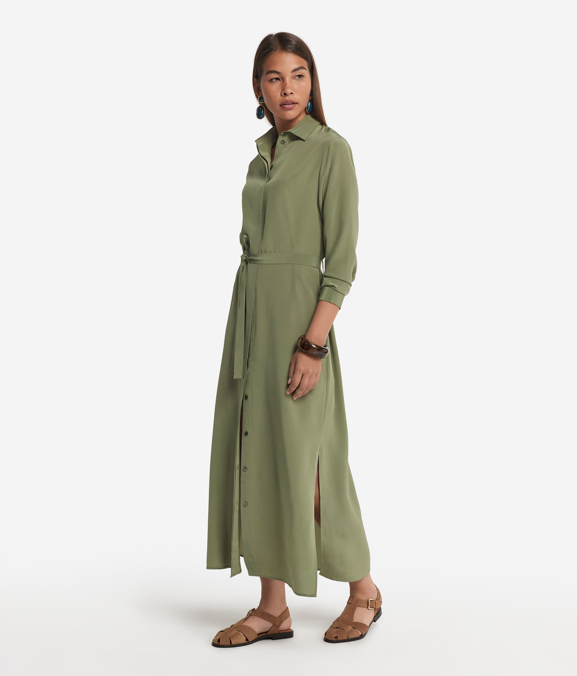 Silk Shirt-Dress