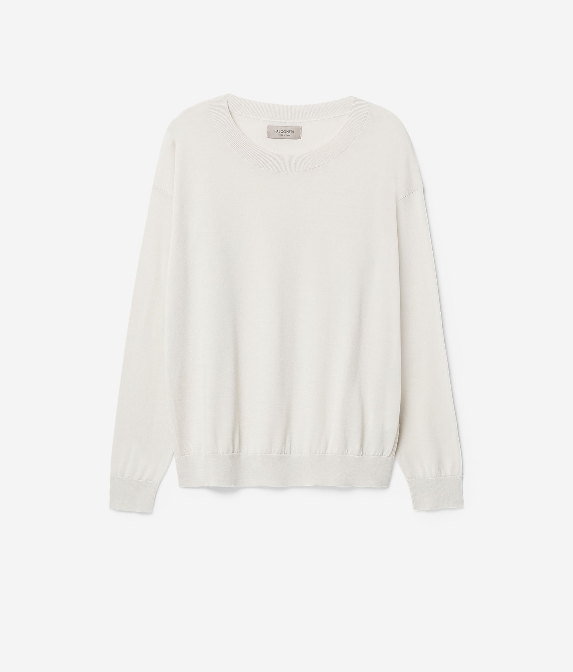 Silk and Cotton Round-Neck Jumper