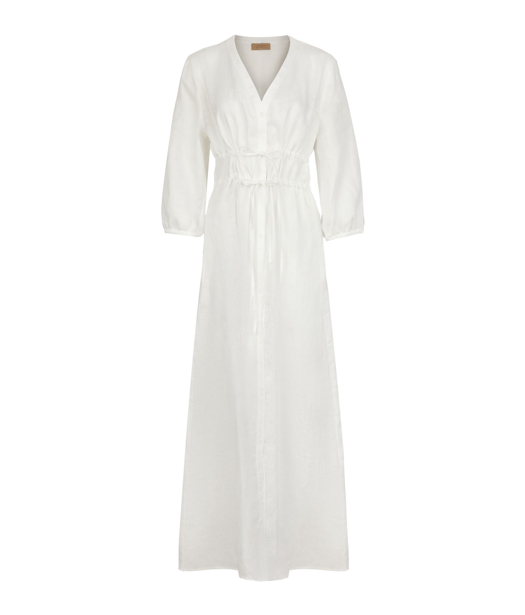 Robe en lin à lacets