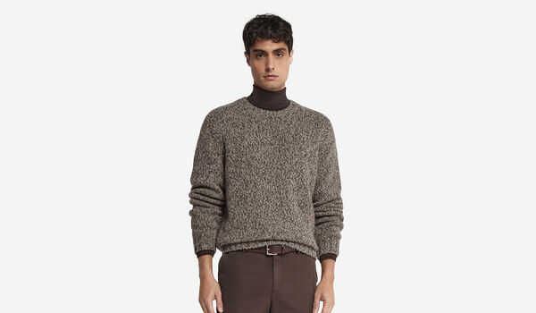 Mouliné Round-Neck Jumper