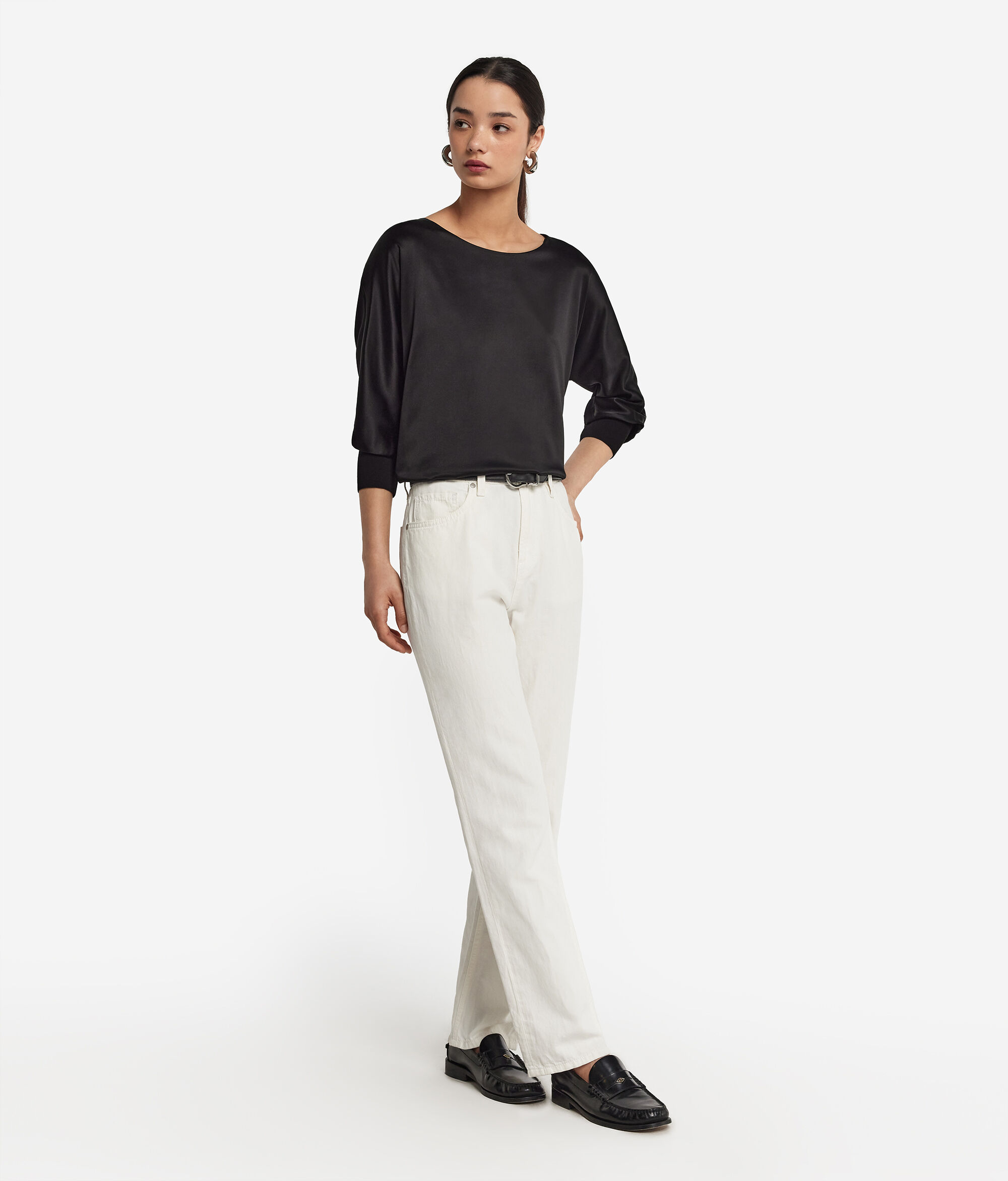 Блуза из атласного шелка