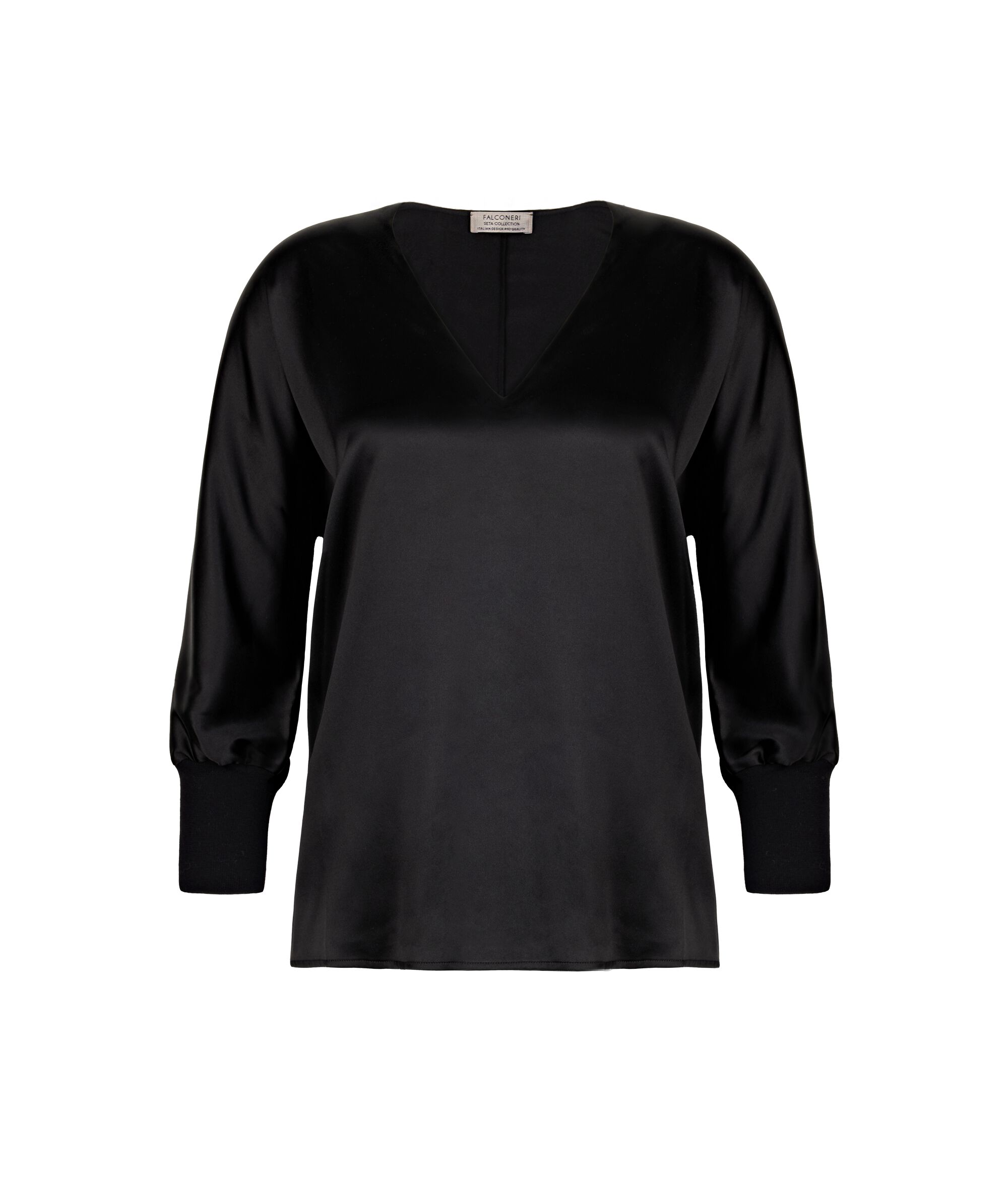 Blusa Scollo a V in Seta