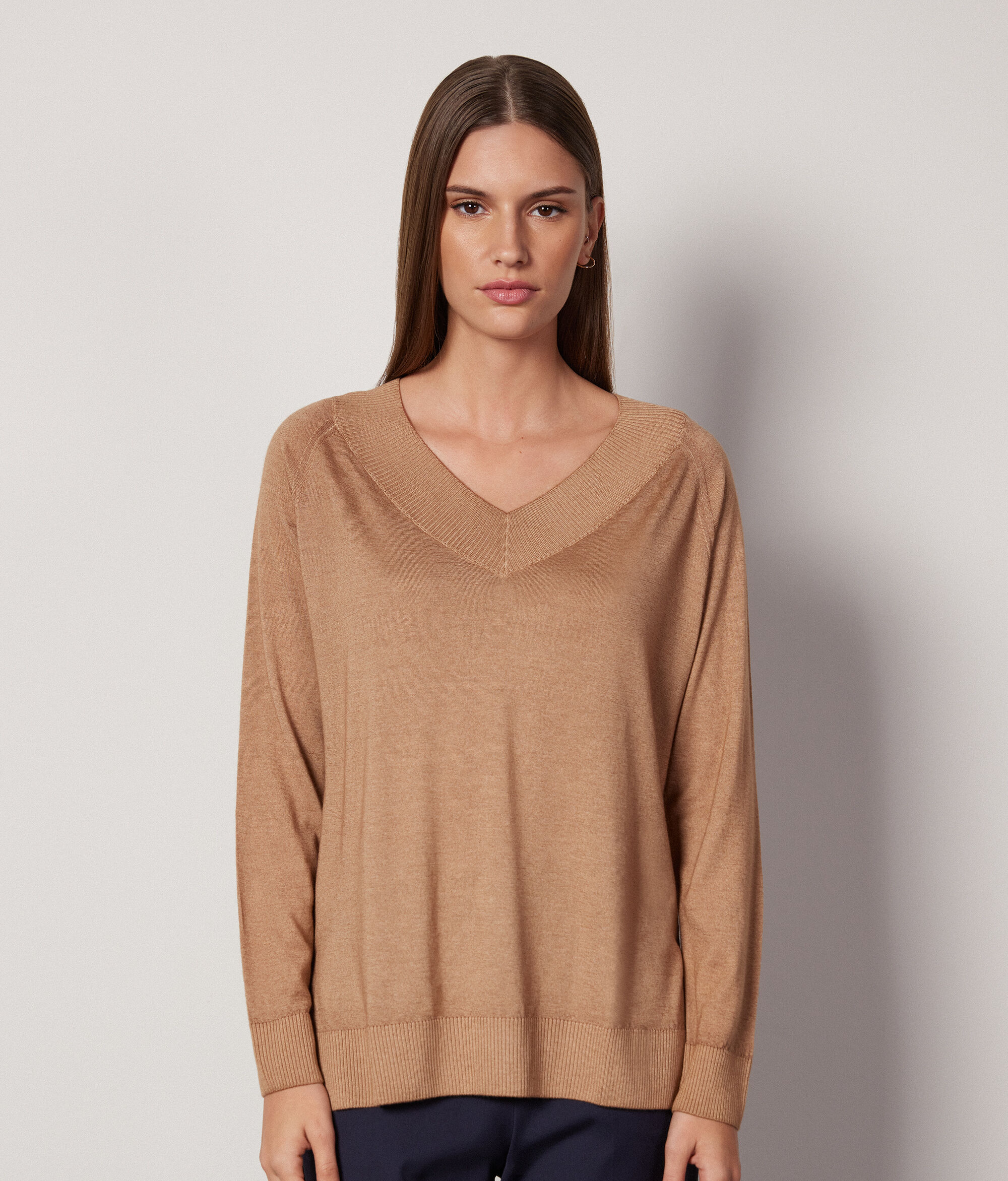 Maglia Scollo V in Cashmere Ultrafine
