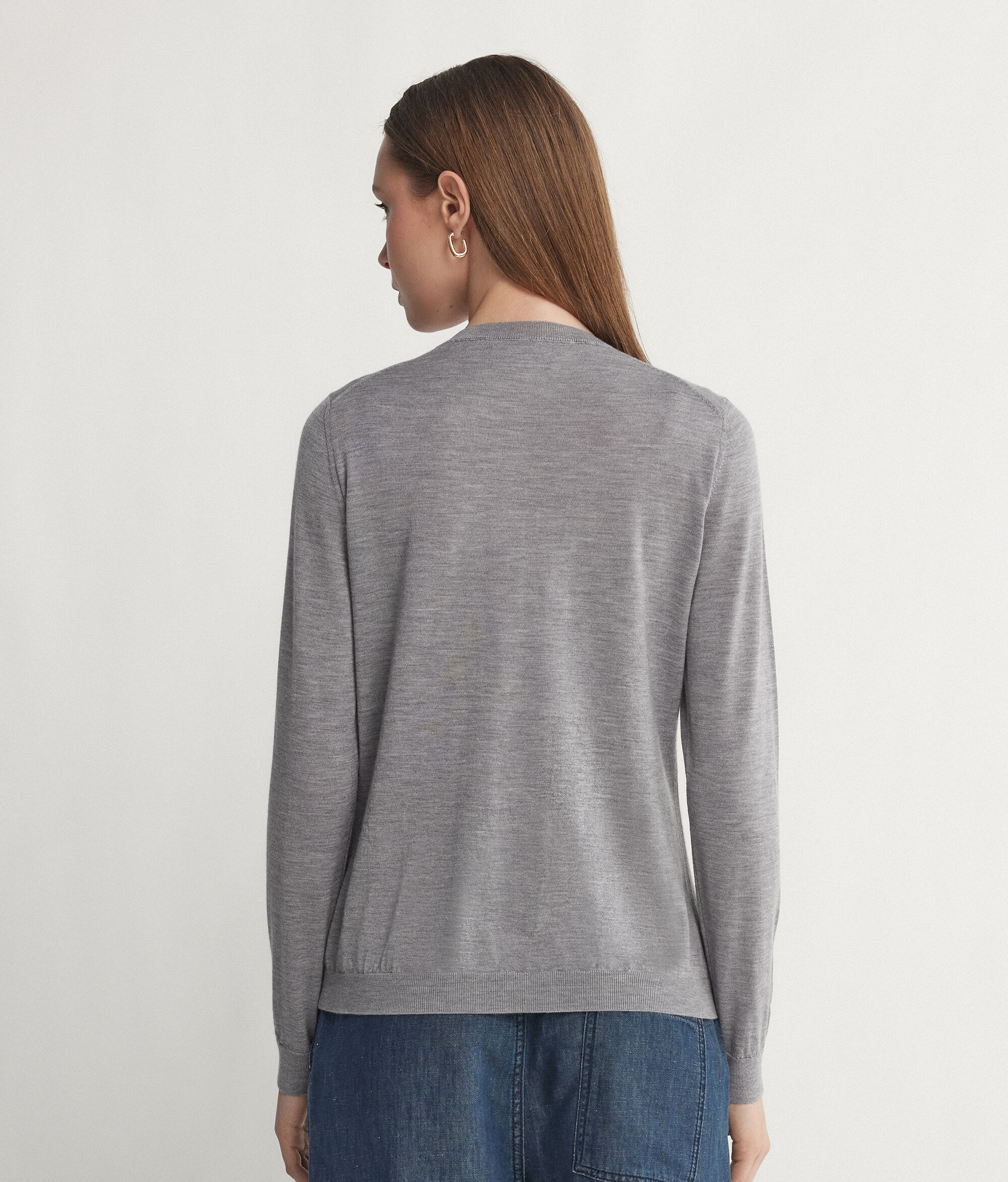 Round-Neck Ultrafine Cashmere Cardigan