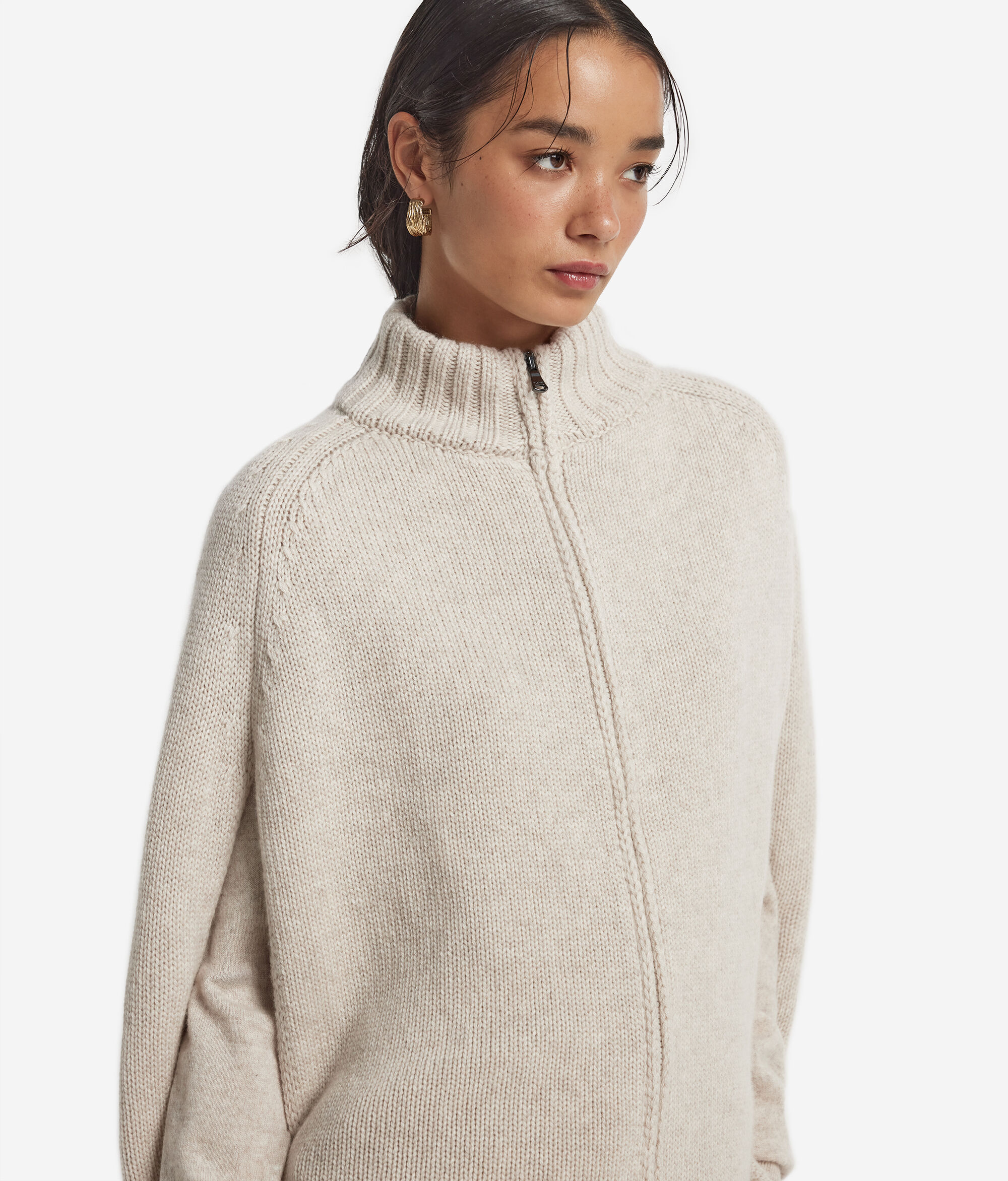 Ultrasoft Cashmere Zip-Up Cape