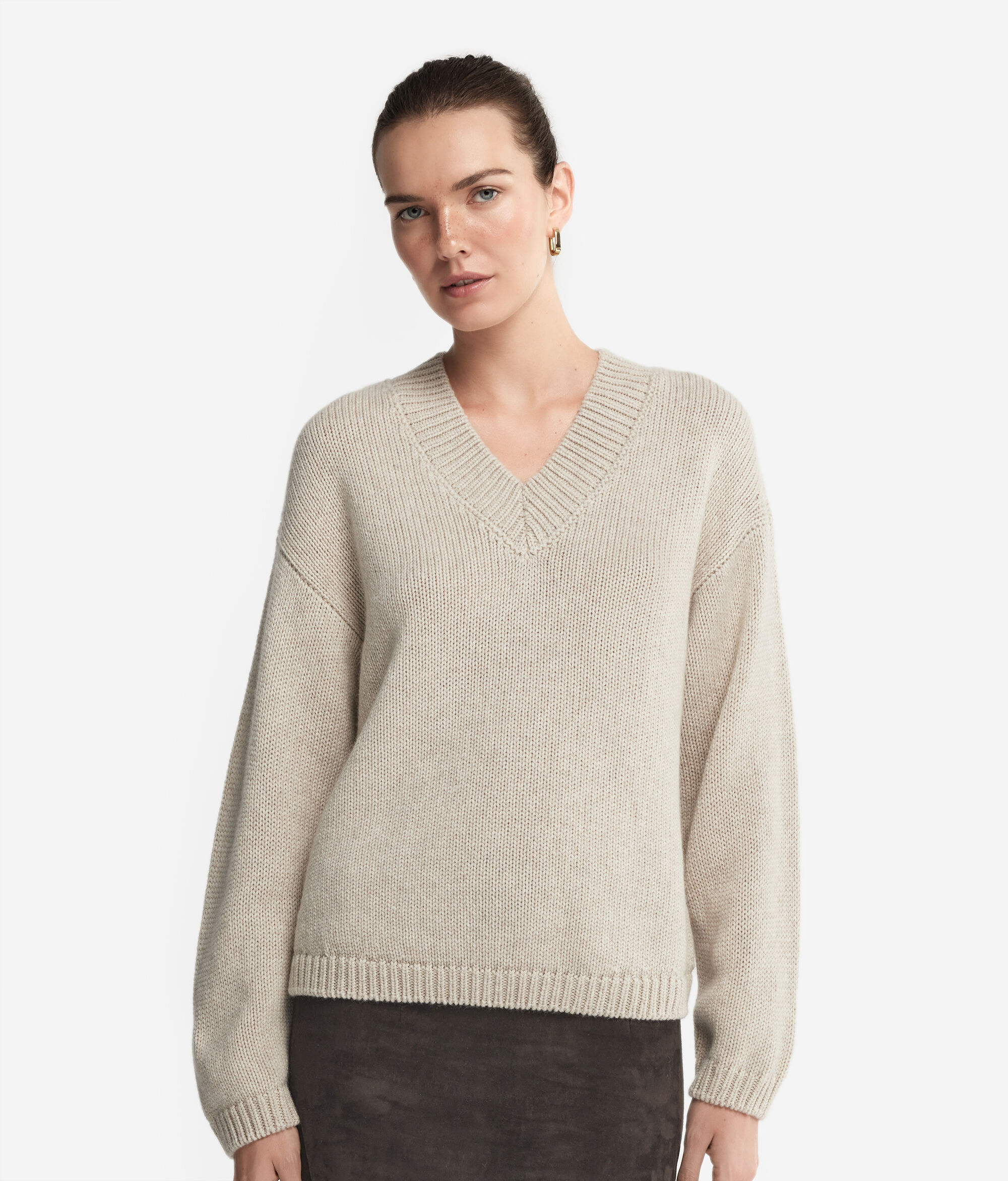 Ultrasoft Cashmere Tricot V-Neck Jumper