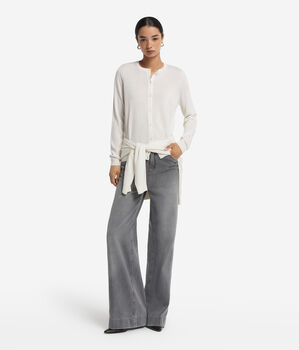 Crewneck Cardigan in Ultrafine Cashmere