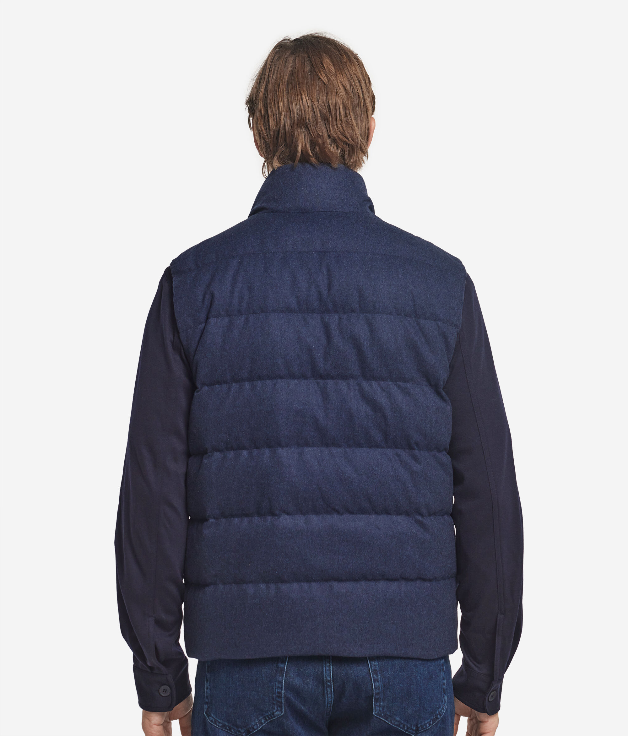 Пуховый жилет из кашемира и шелка