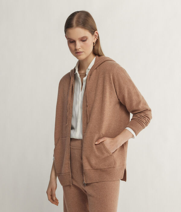 Hooded Ultrasoft Cashmere Sweatshirt