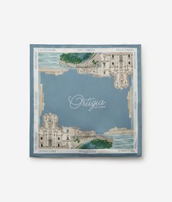 Платок «Города» из шелка