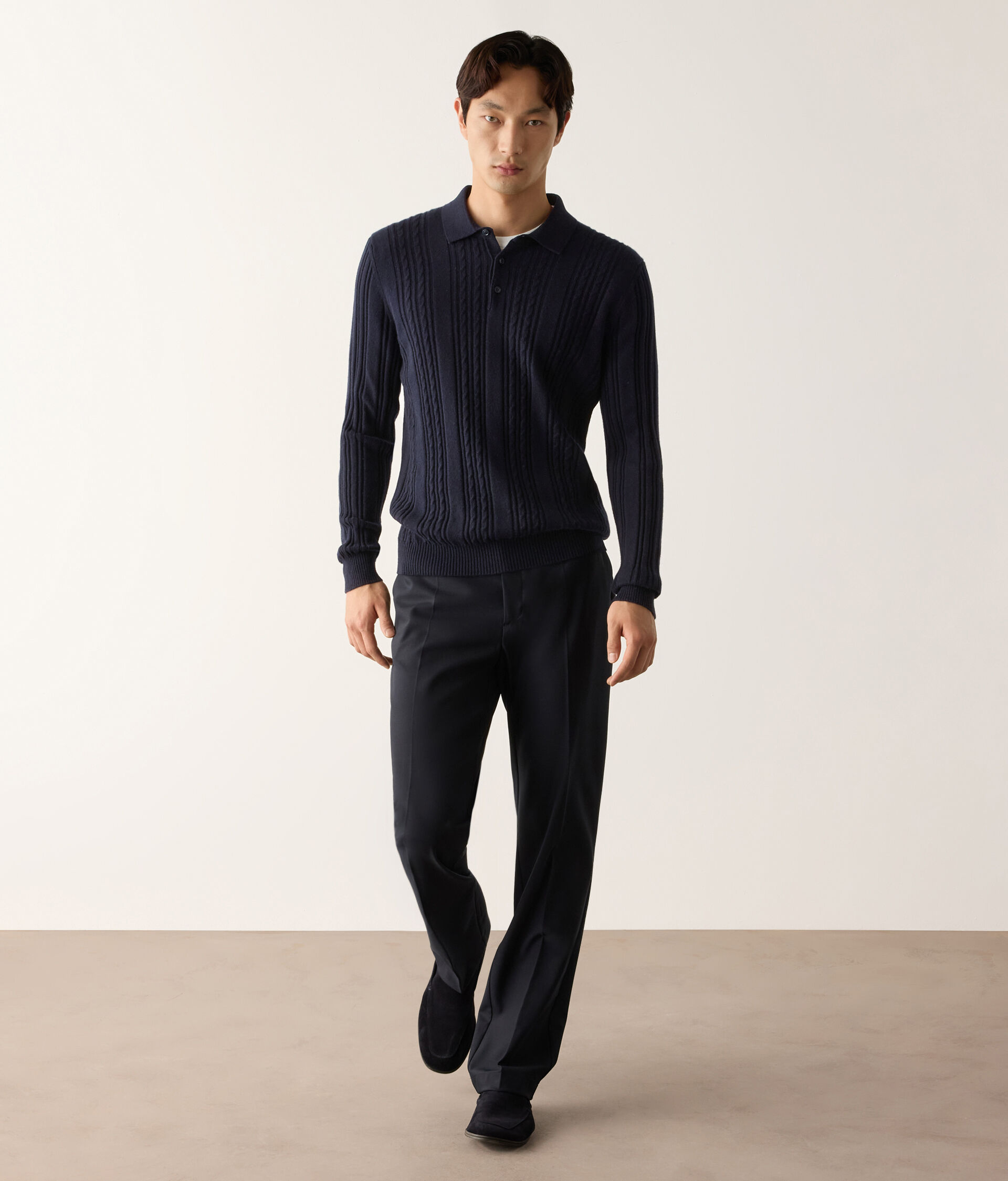 Polo vuits canalé Cashmere Ultrasoft