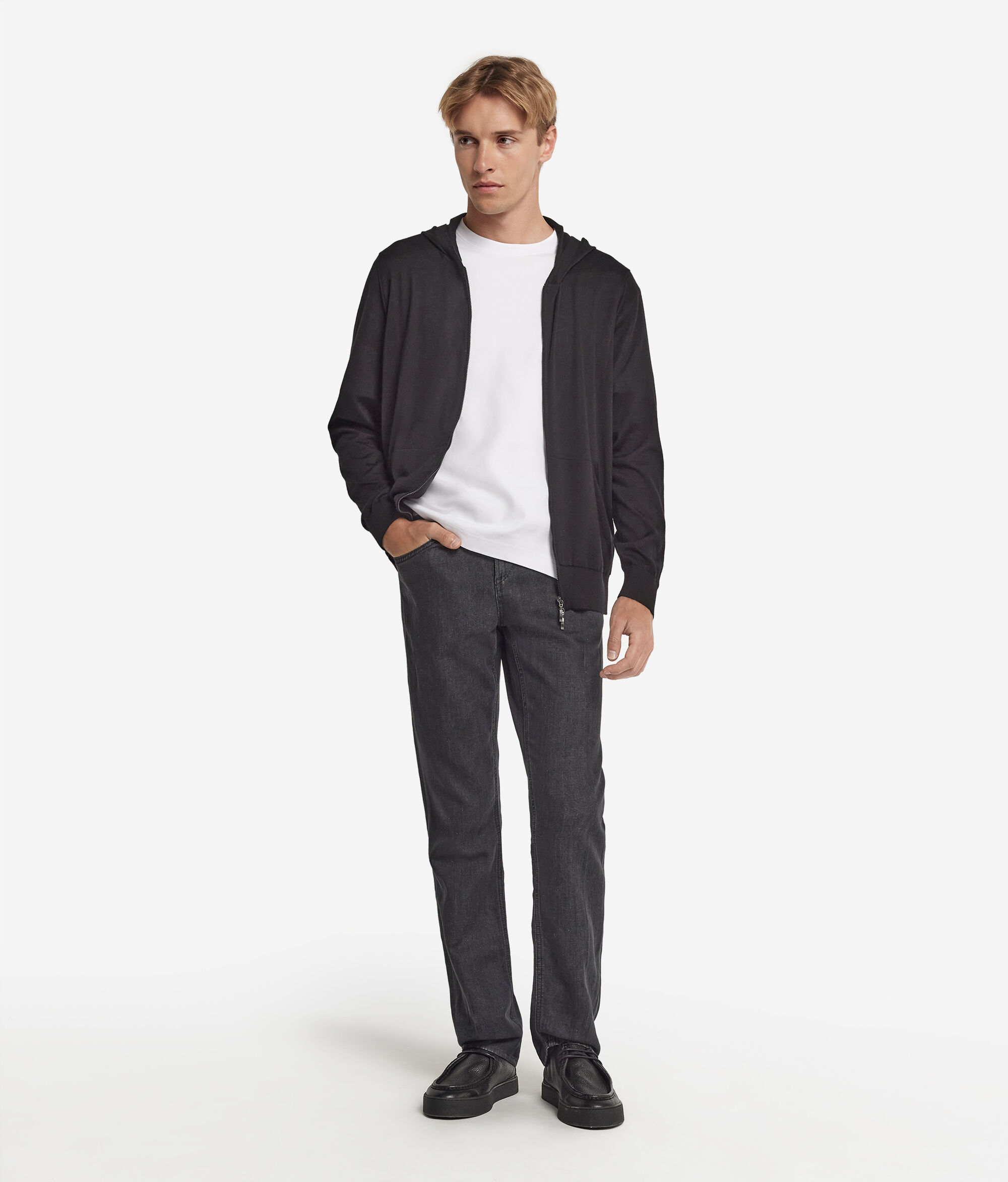 Hooded Sweatshirt in Ultrafine Cashmere