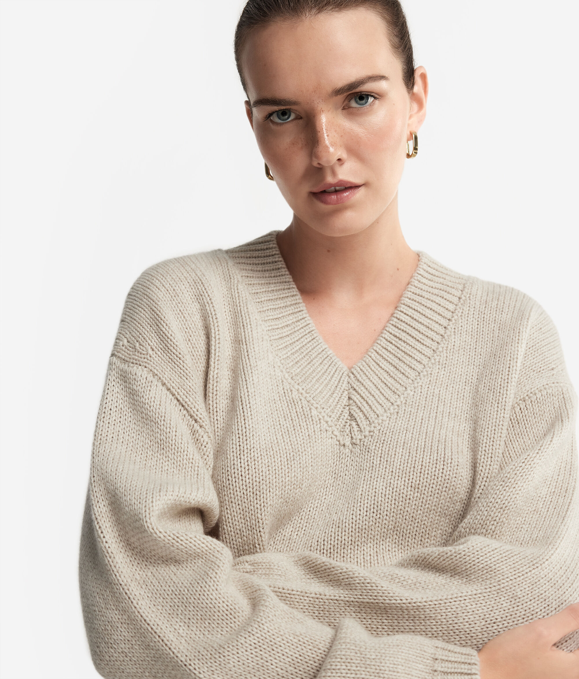 Ultrasoft Cashmere Tricot V-Neck Jumper