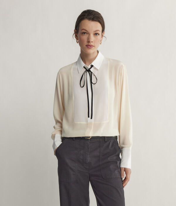 Camicia Seta Bicolore