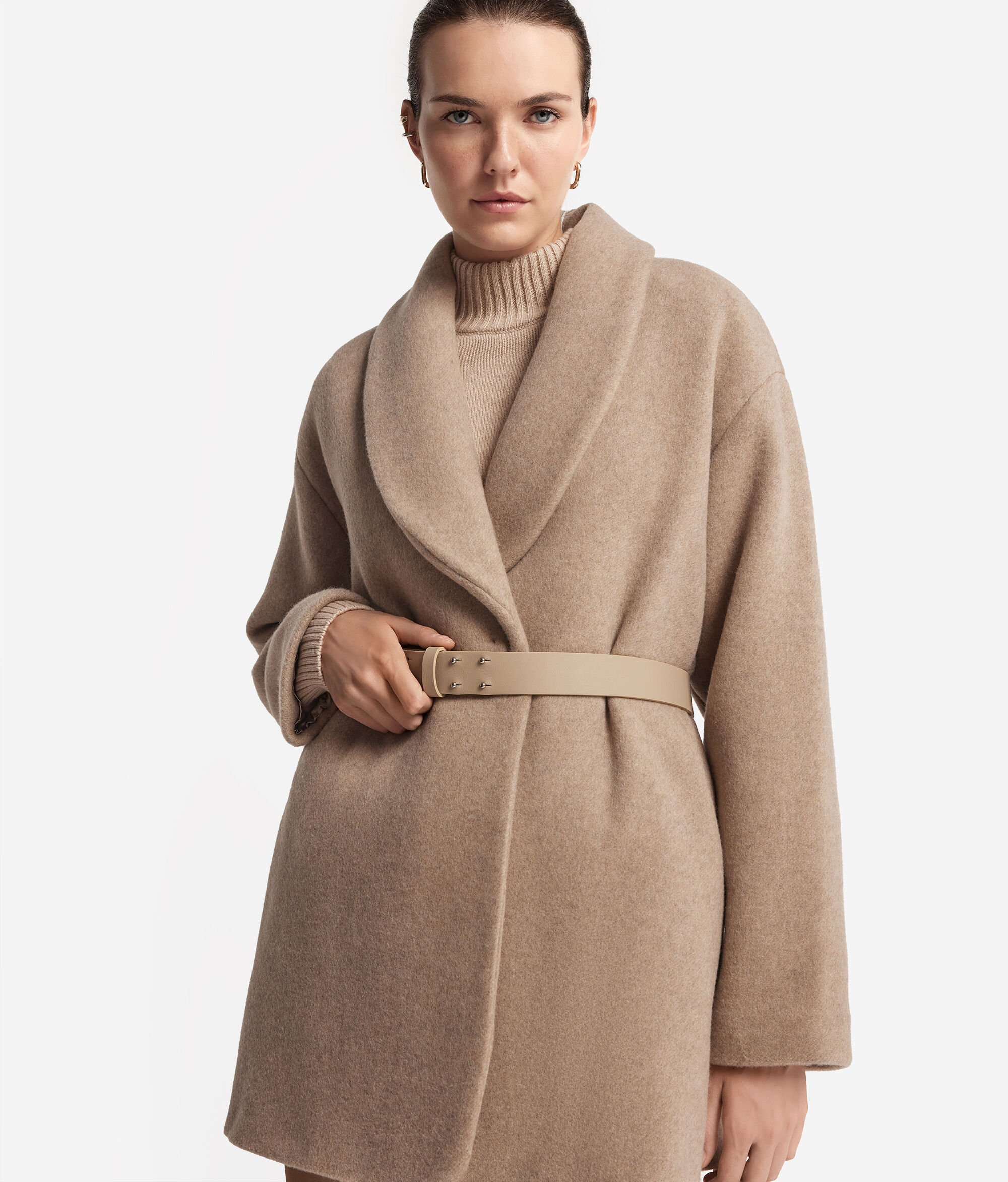 827 味わい深 メゾンドリーファー カシミヤ18％ チェスターコート 36  