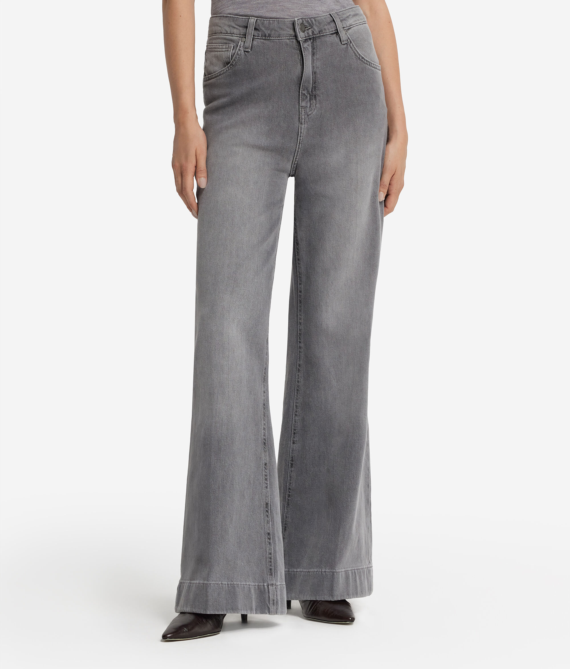 Cashmere Denim Flare Trousers