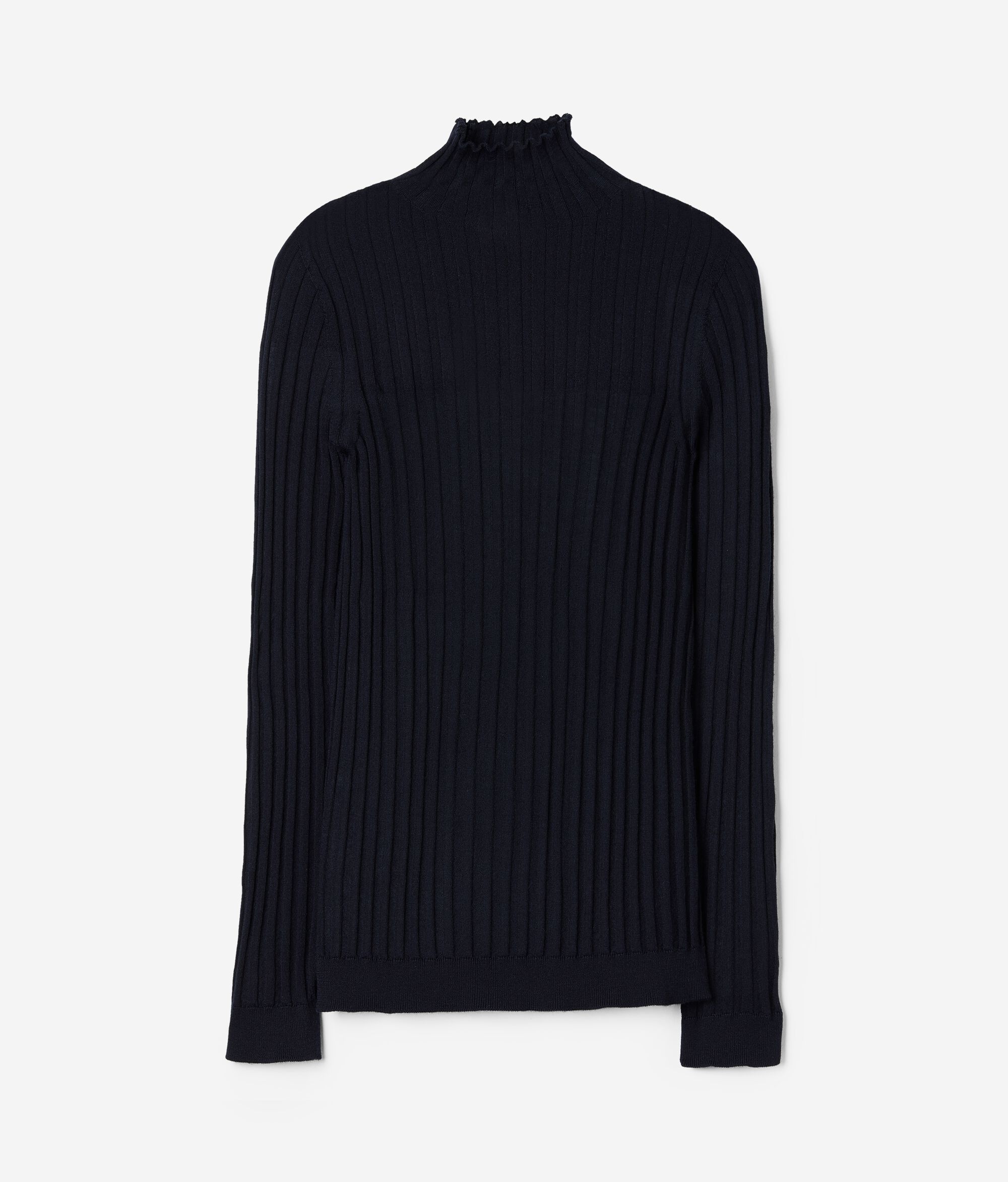 pull col roulé en cachemire femme côtelé