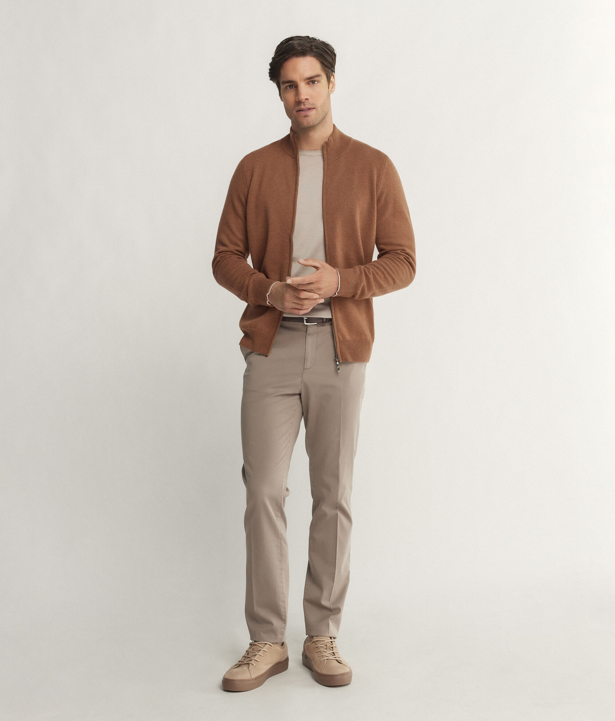 Jersey con cremallera para hombre de Cashmere Ultrasoft