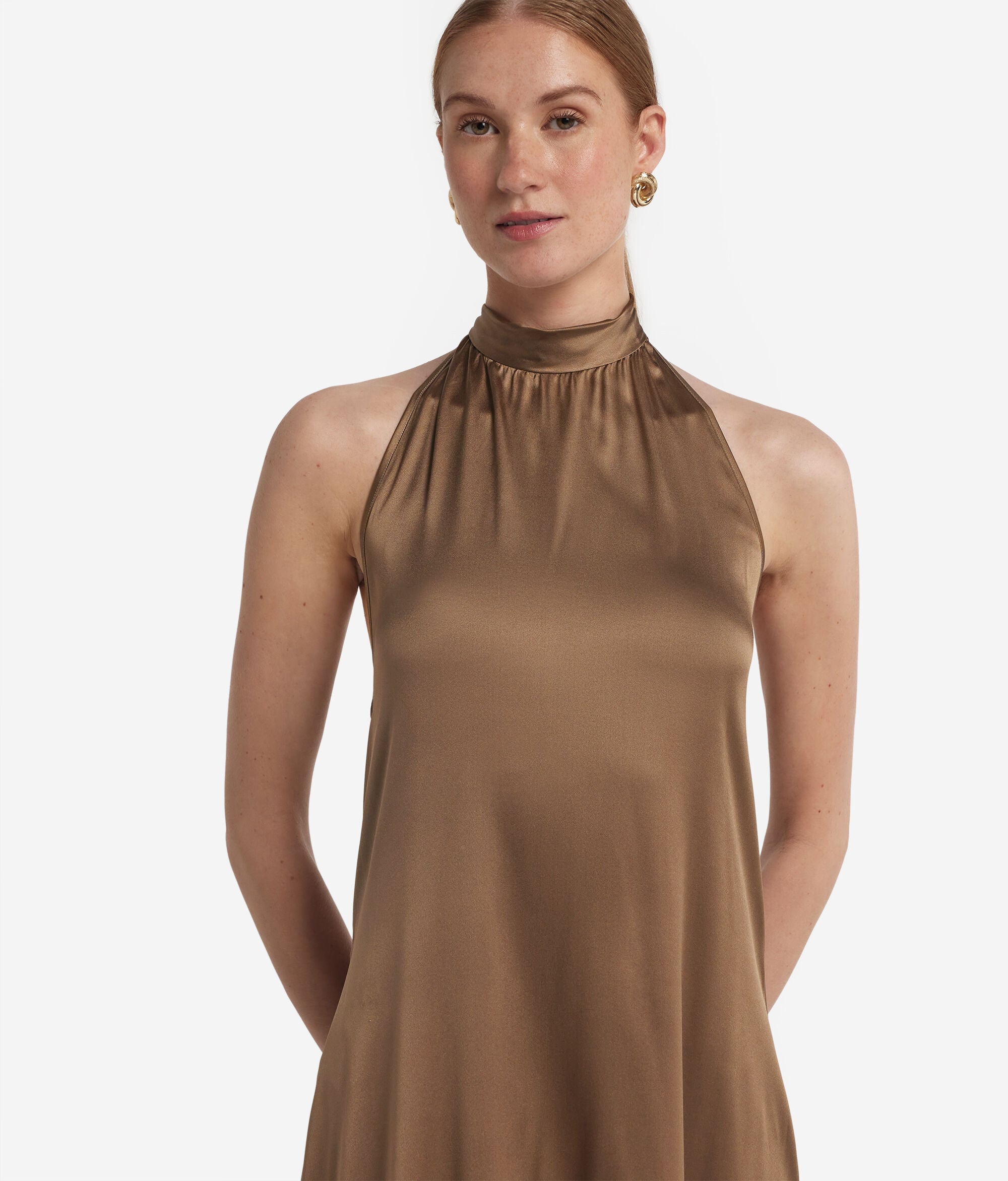 Silk Dress with Halter Neck | Falconeri