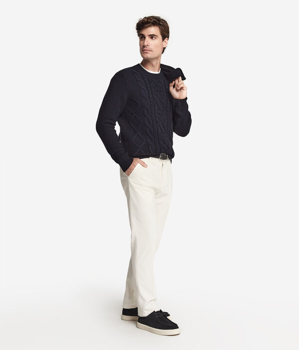 Fisherman’s Wool Round-Neck Jumper