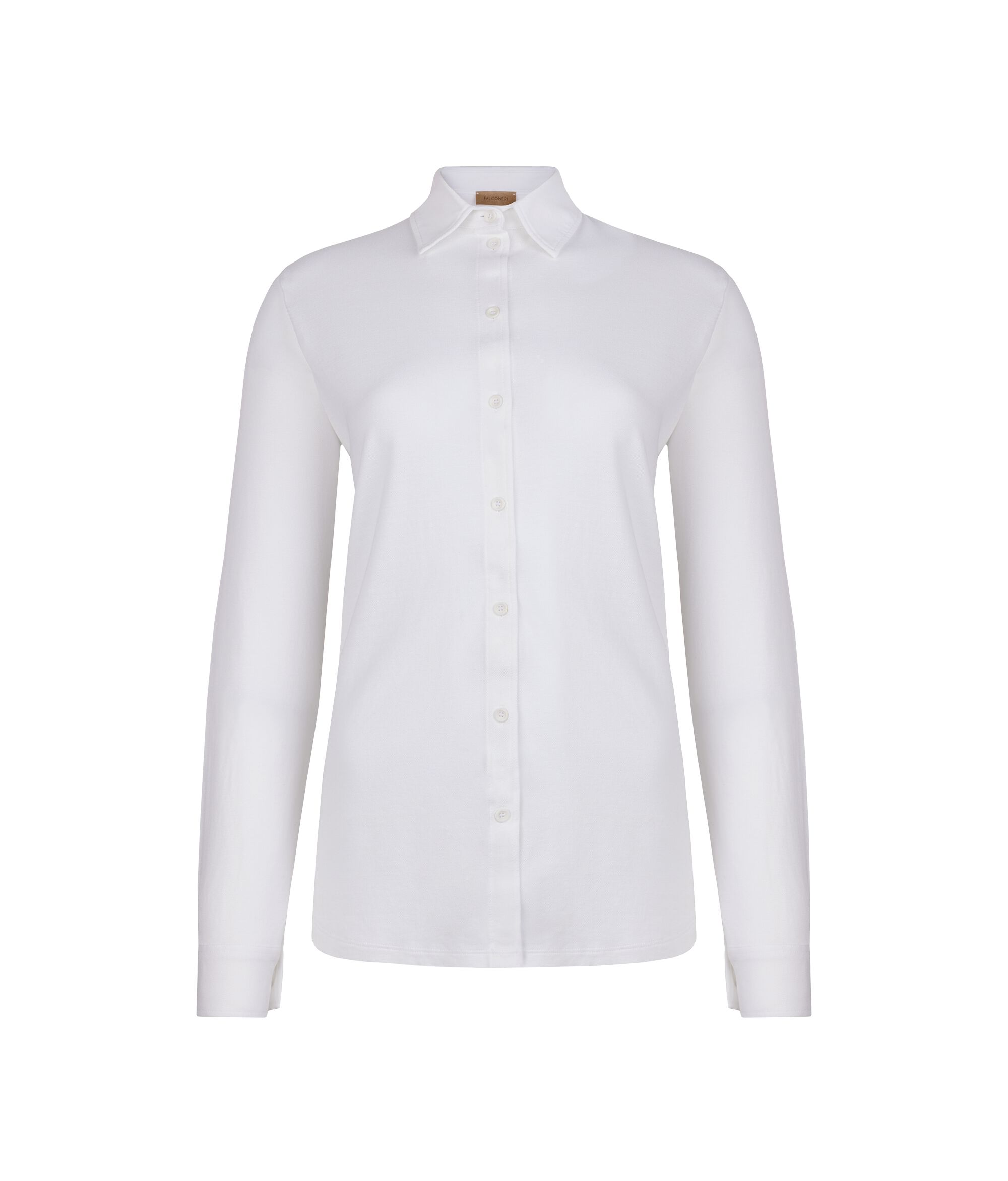 Cotton and Silk Long-Sleeved Piqué Shirt