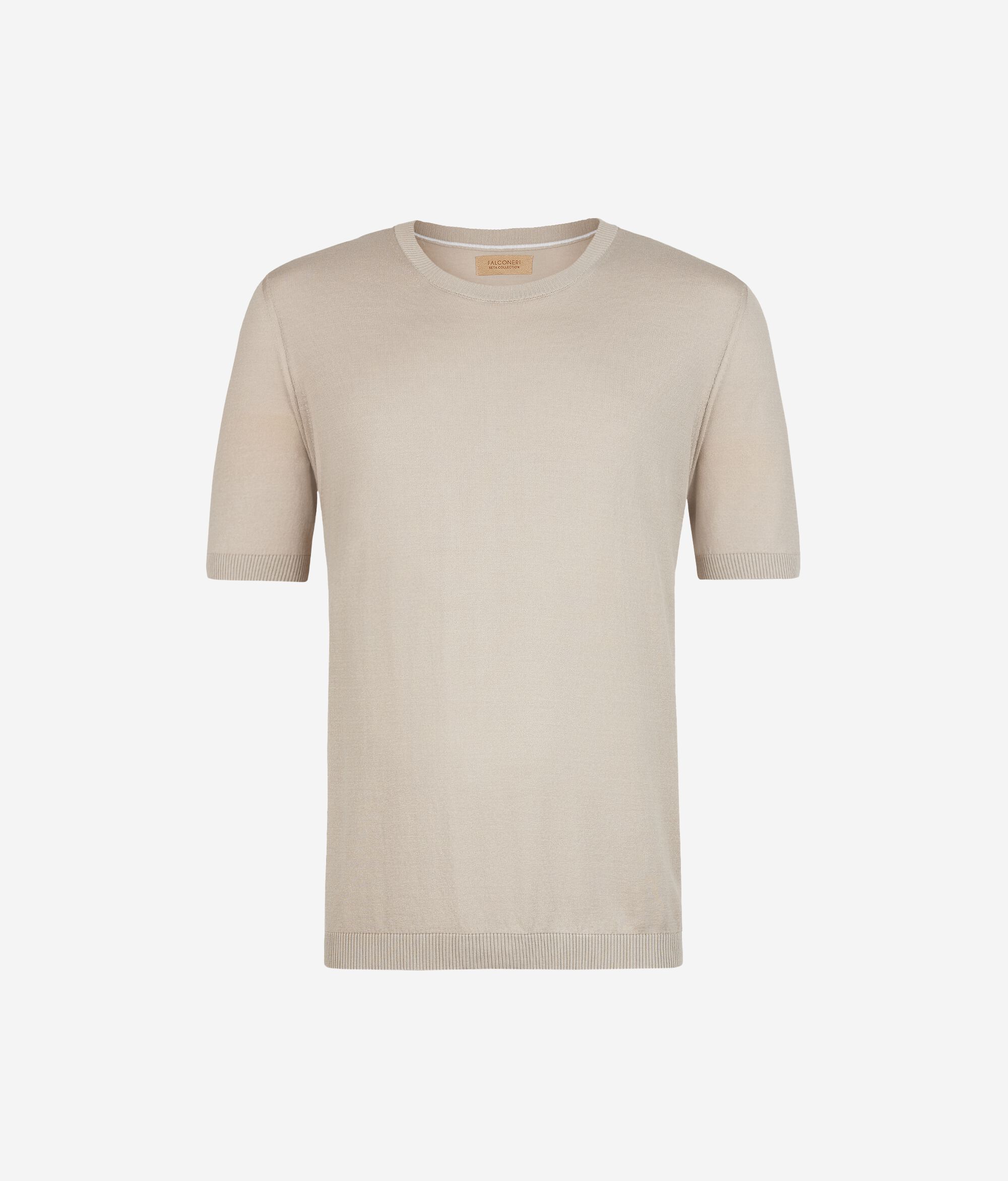 Short-Sleeved Silk and Cotton T-Shirt