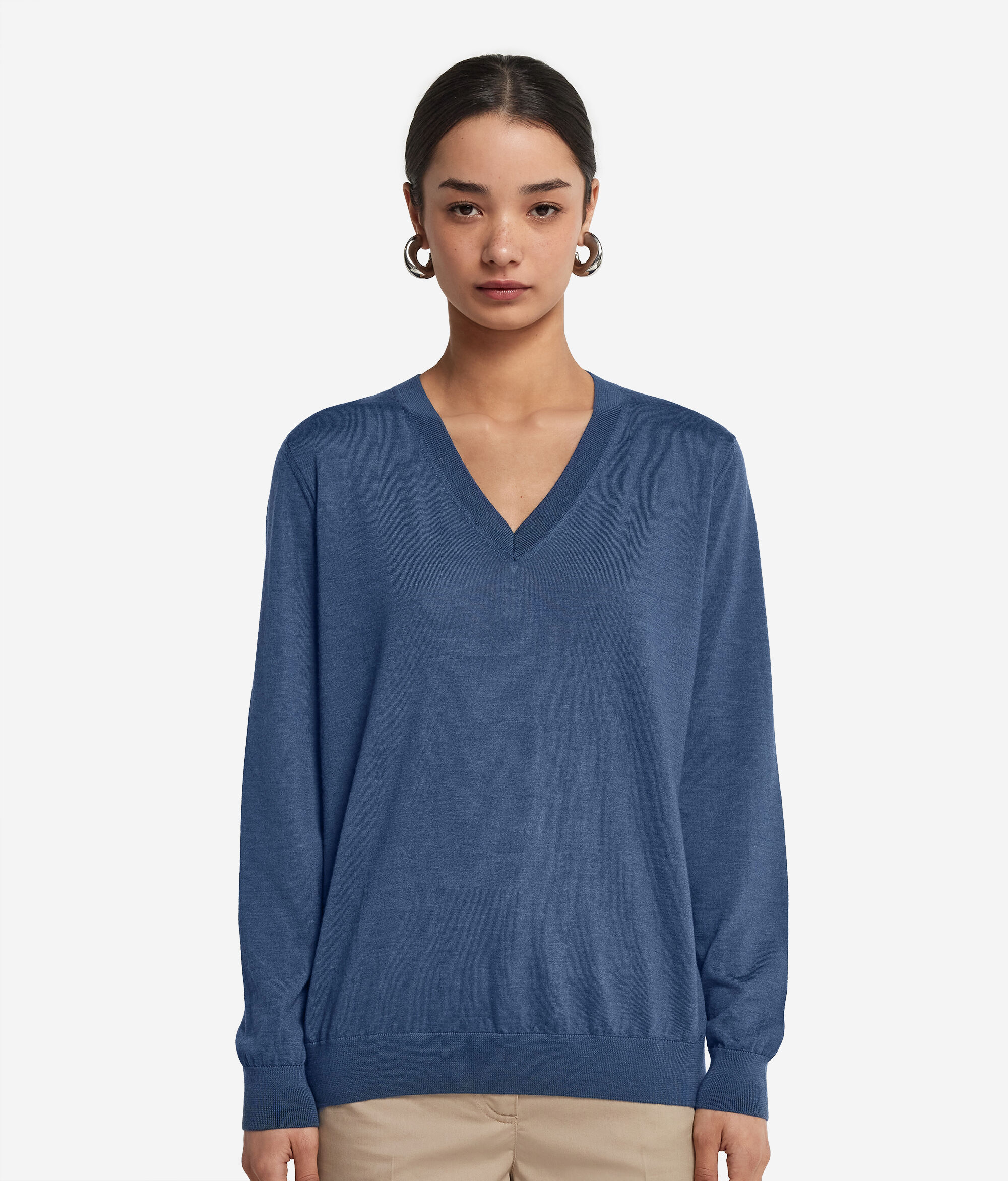 Ultrafine Cashmere V-Neck Sweater