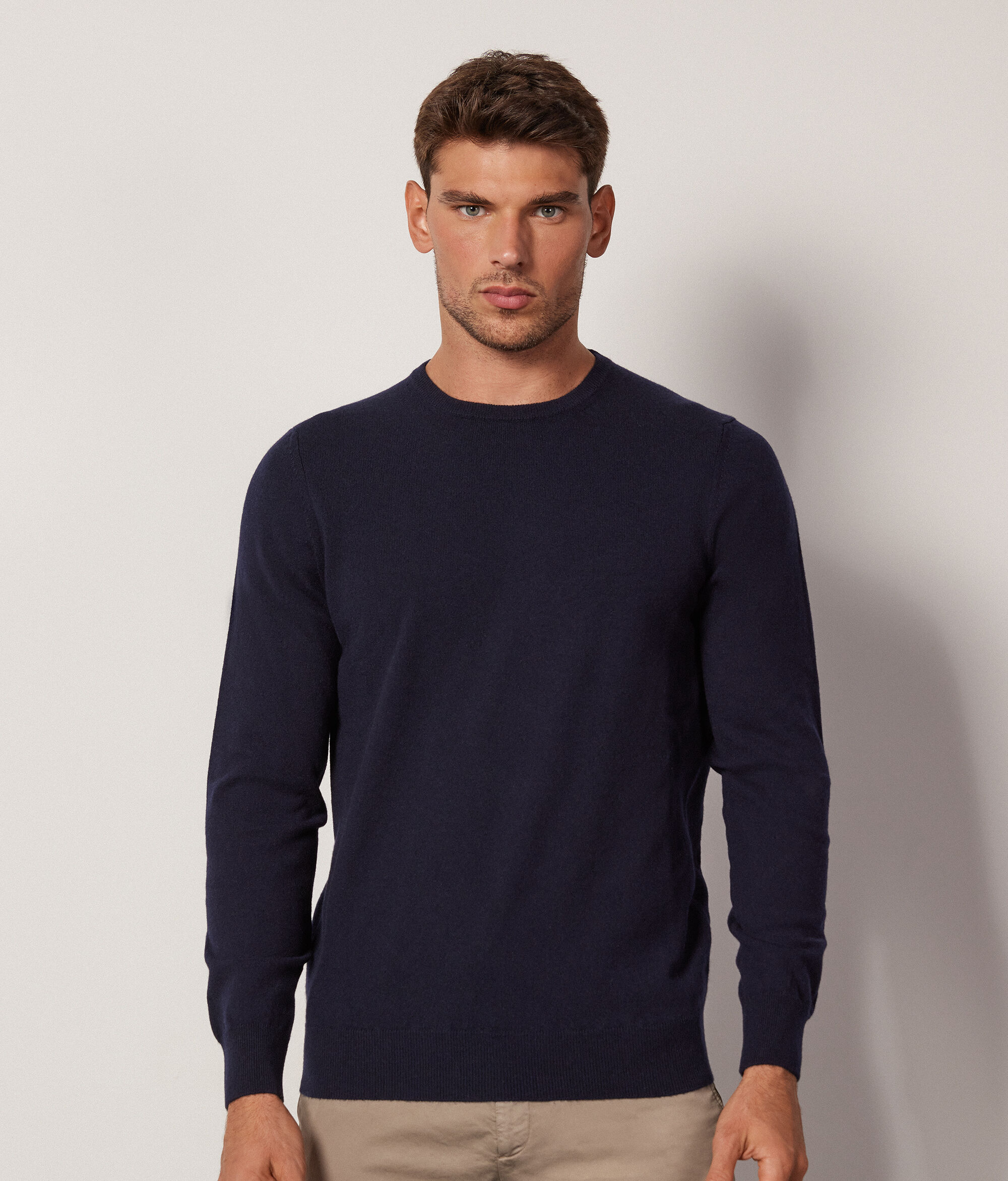 Pull home en cachemire ultra-doux à col rond