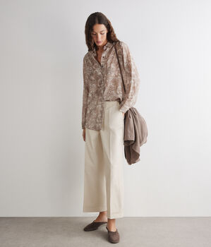 Hose aus Baumwolle mit Aufschlag