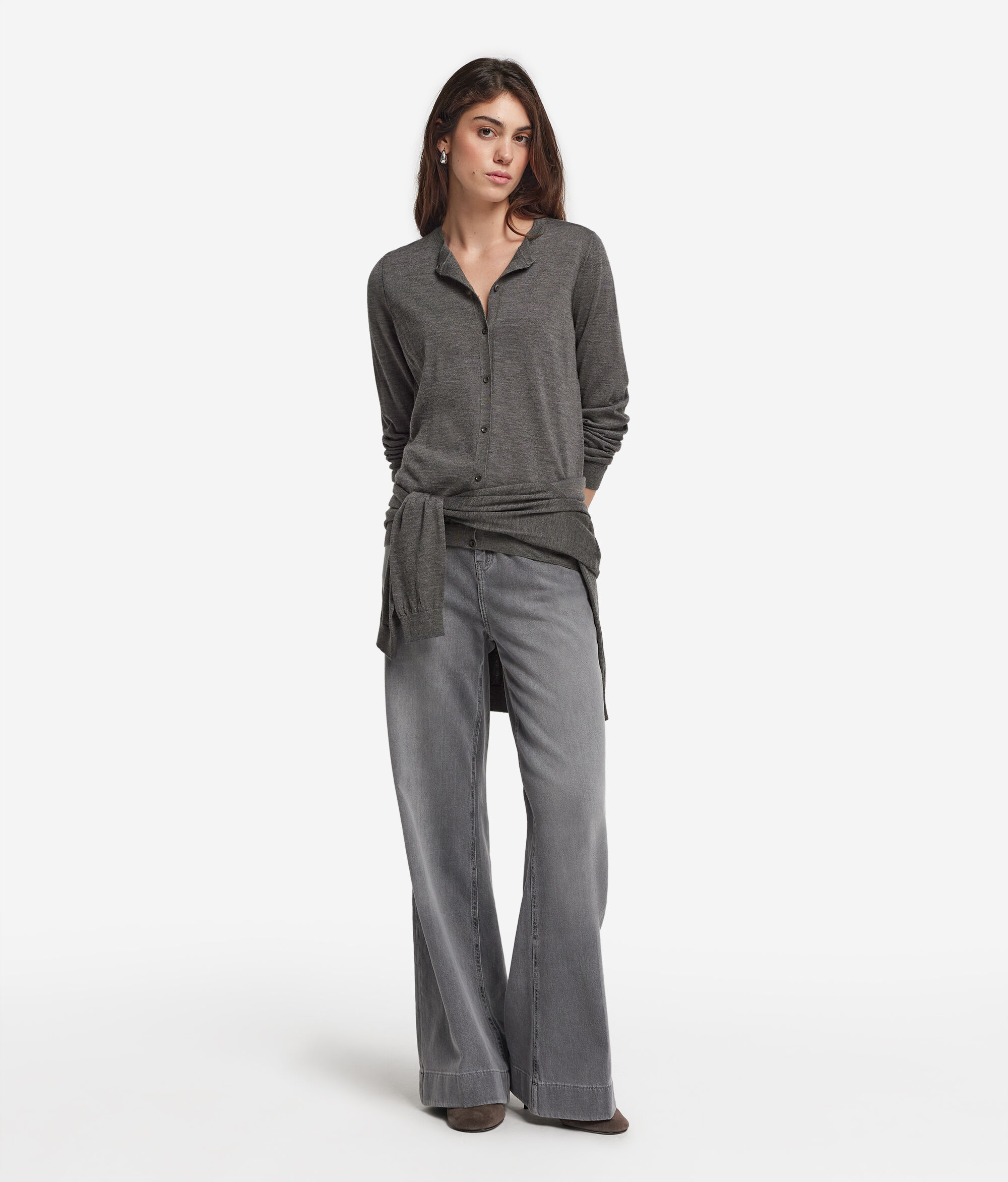 Round-Neck Ultrafine Cashmere Cardigan