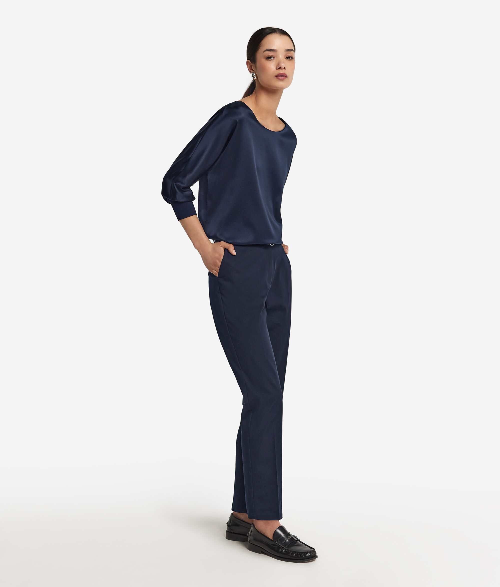 Блуза из атласного шелка